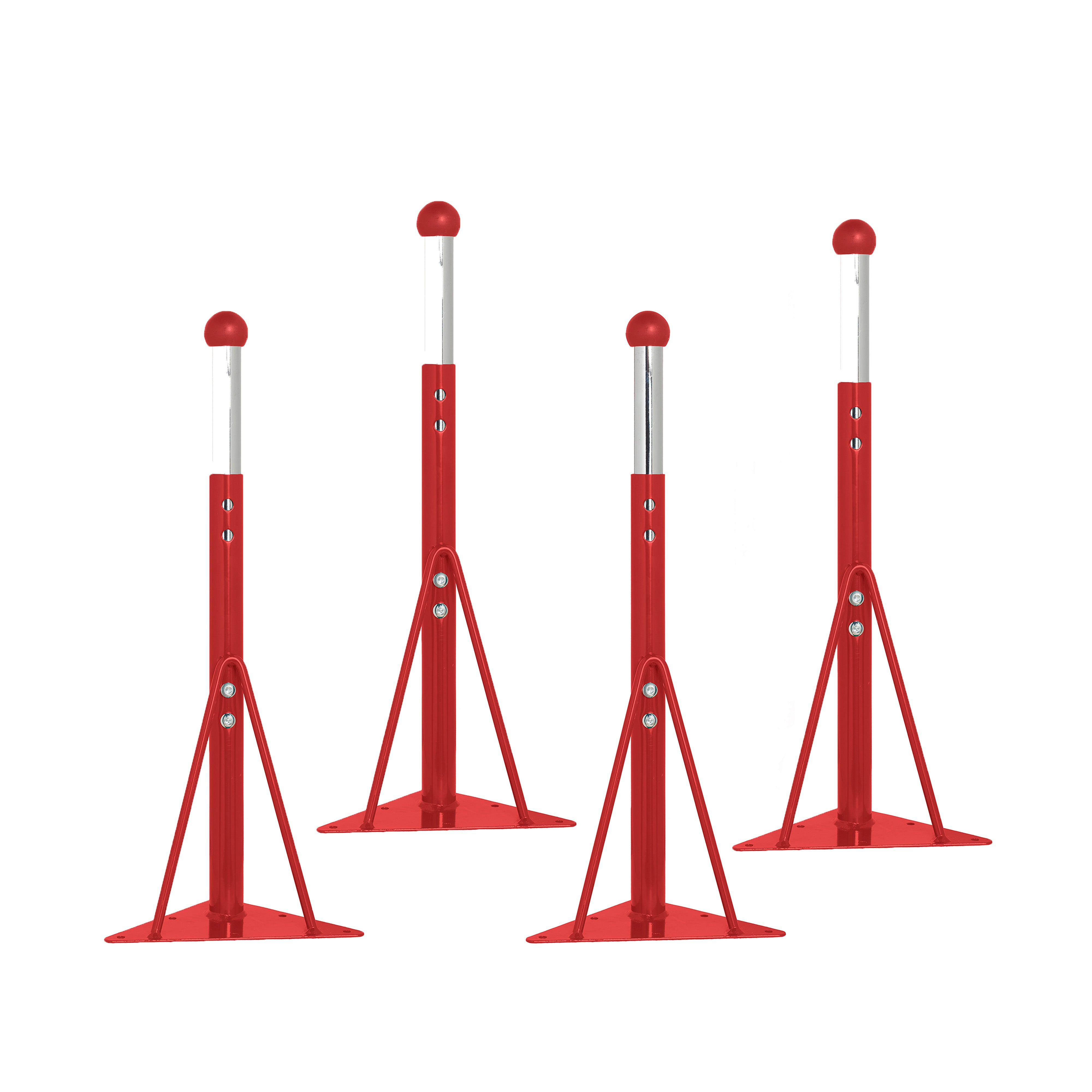 Standard Ball Glide Legs for Activity Tables, 4-Piece - Red