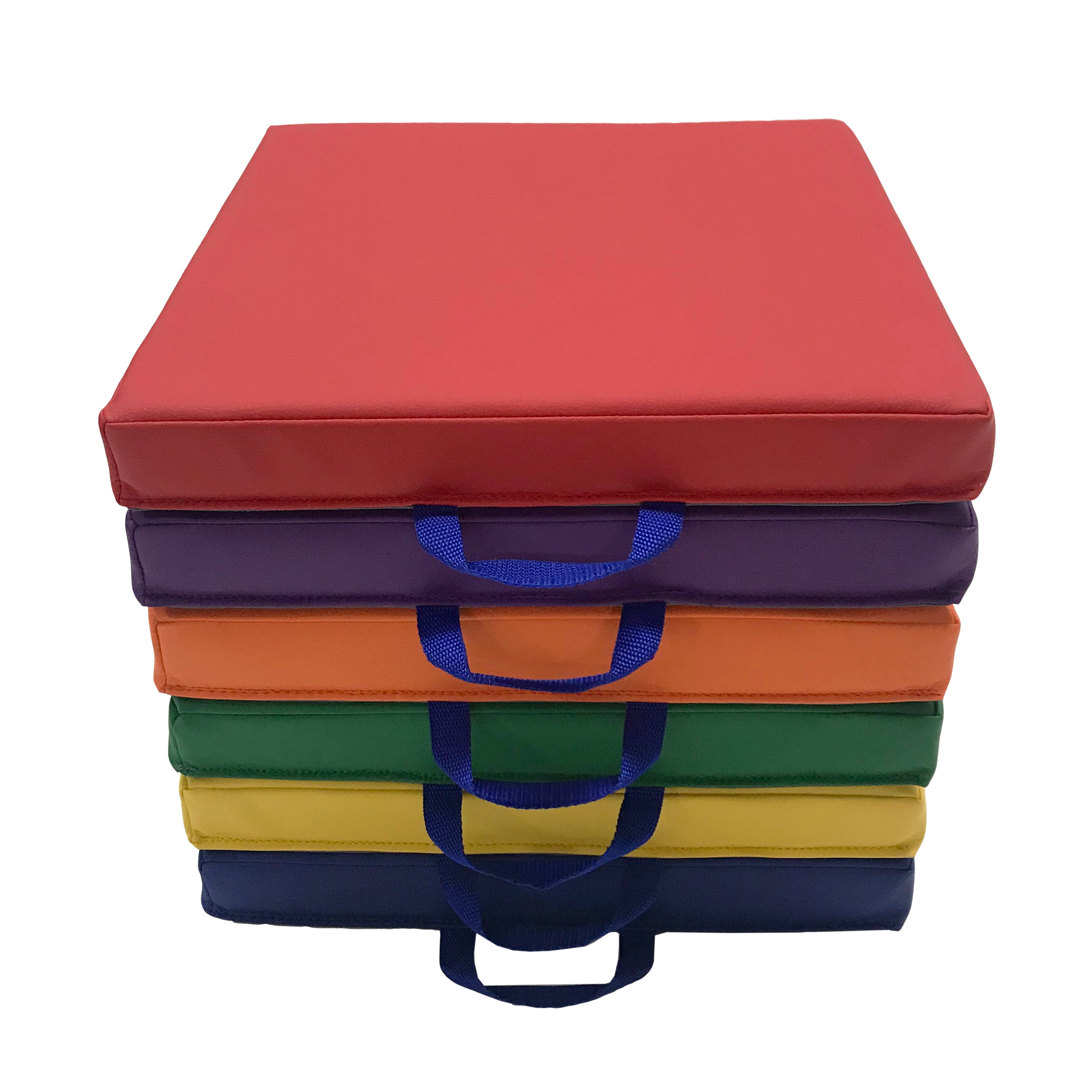 SoftScape 15" Square Floor Cushions, 6-Piece - Assorted
