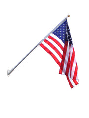 American Flag and Outrigger Flagpole Set - 8 ft. Aluminum Flagpole and US Flag 4x6 ft. SolarGuard Nylon by Annin Flagmakers, Outrigger Flagpole Kit. Model 3621