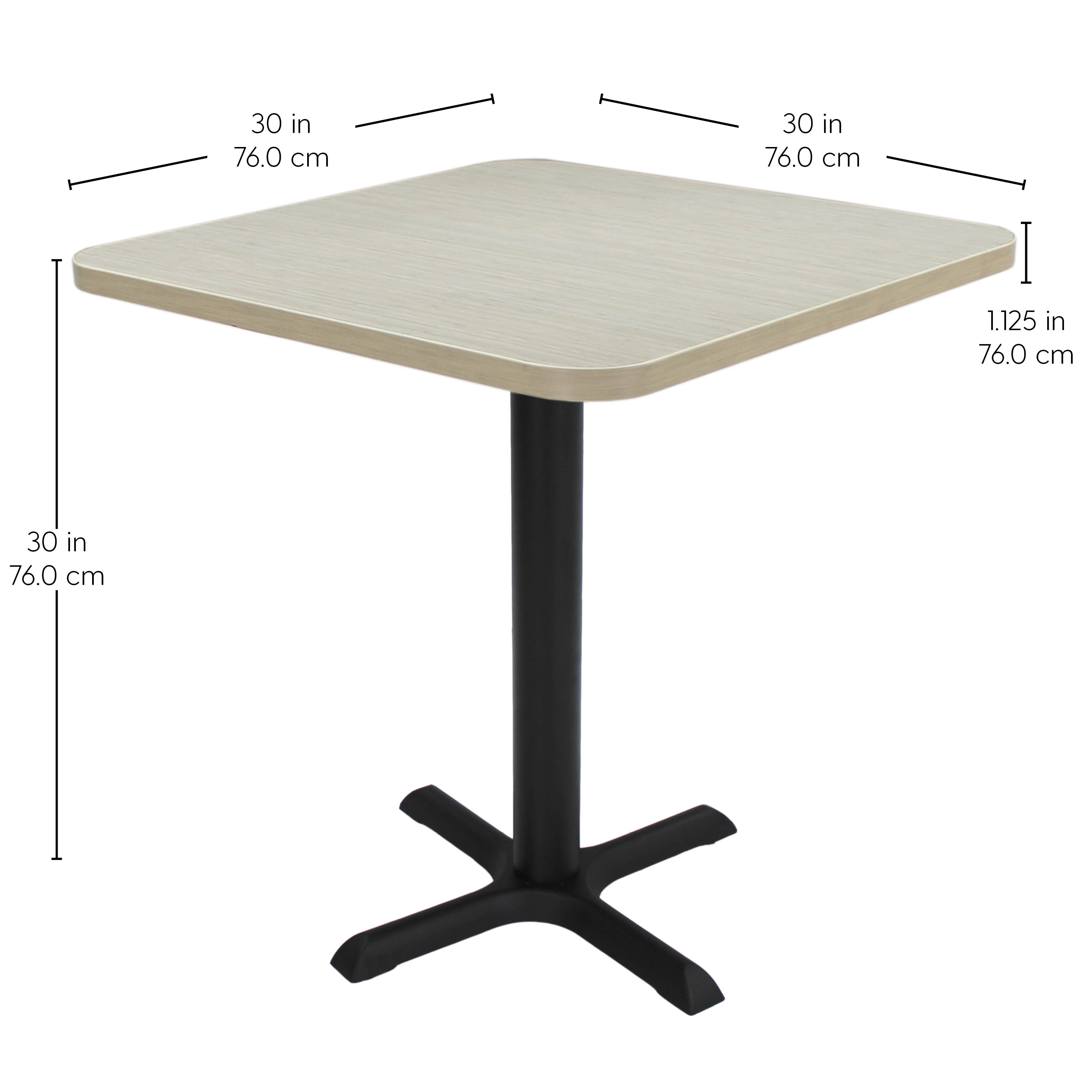 30" x 30" Square Cafe Bistro Table - Asian Sand/Black