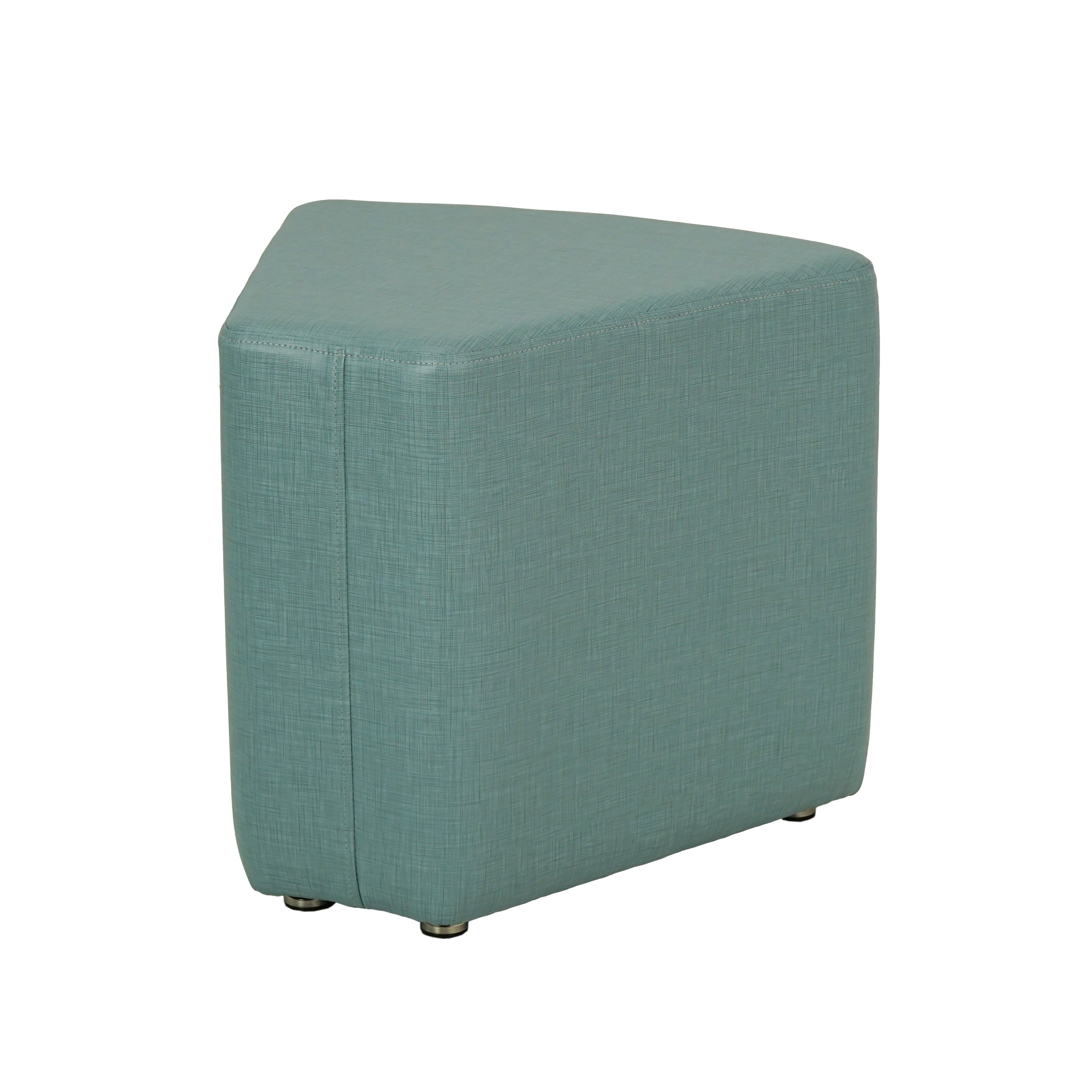 Pro Series Upholstered Wedge Ottoman 18" Height - Sky Blue Crosshatch