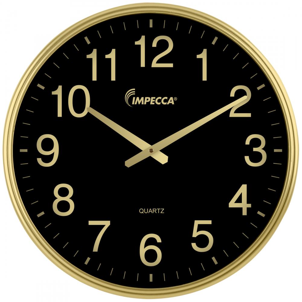 Impecca 18-inch Wall Clock - Gold-Black