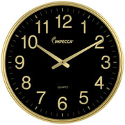 Impecca 18-inch Wall Clock - Gold-Black