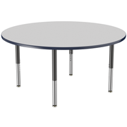 60" Round T-Molding Activity Table with Adjustable Super Legs - Gray/Navy/Black
