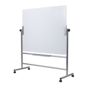 OfficeSource Vizual Magnetic Glass Revolving Glass Dry-Erase Easel - 48" x 60"  - White