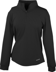 Easton Womens Quarter Zip Performance Fleece Pullover - Small - Black