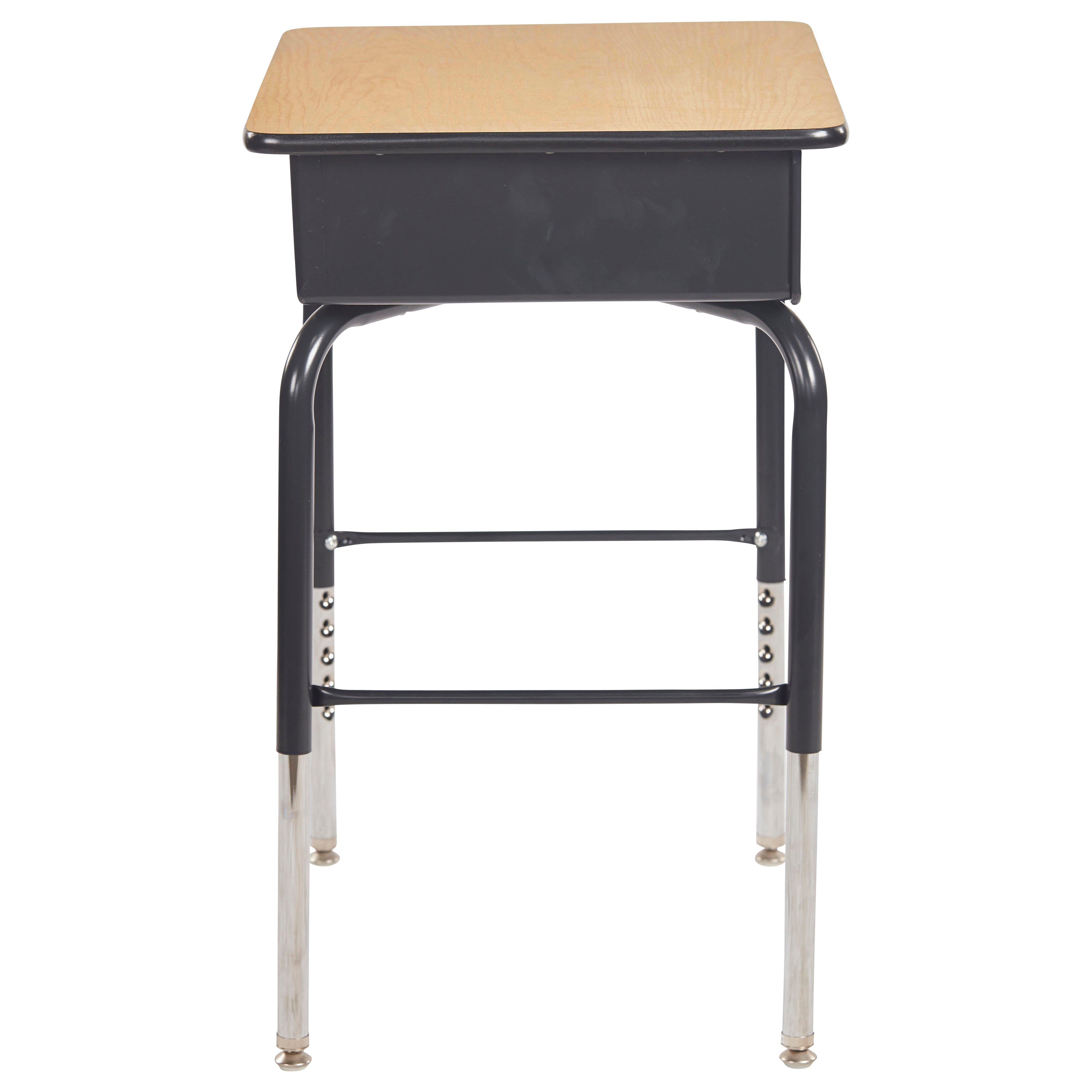 Open Front Desk with Metal Book Box Ready-to-Assemble - Maple/Black
