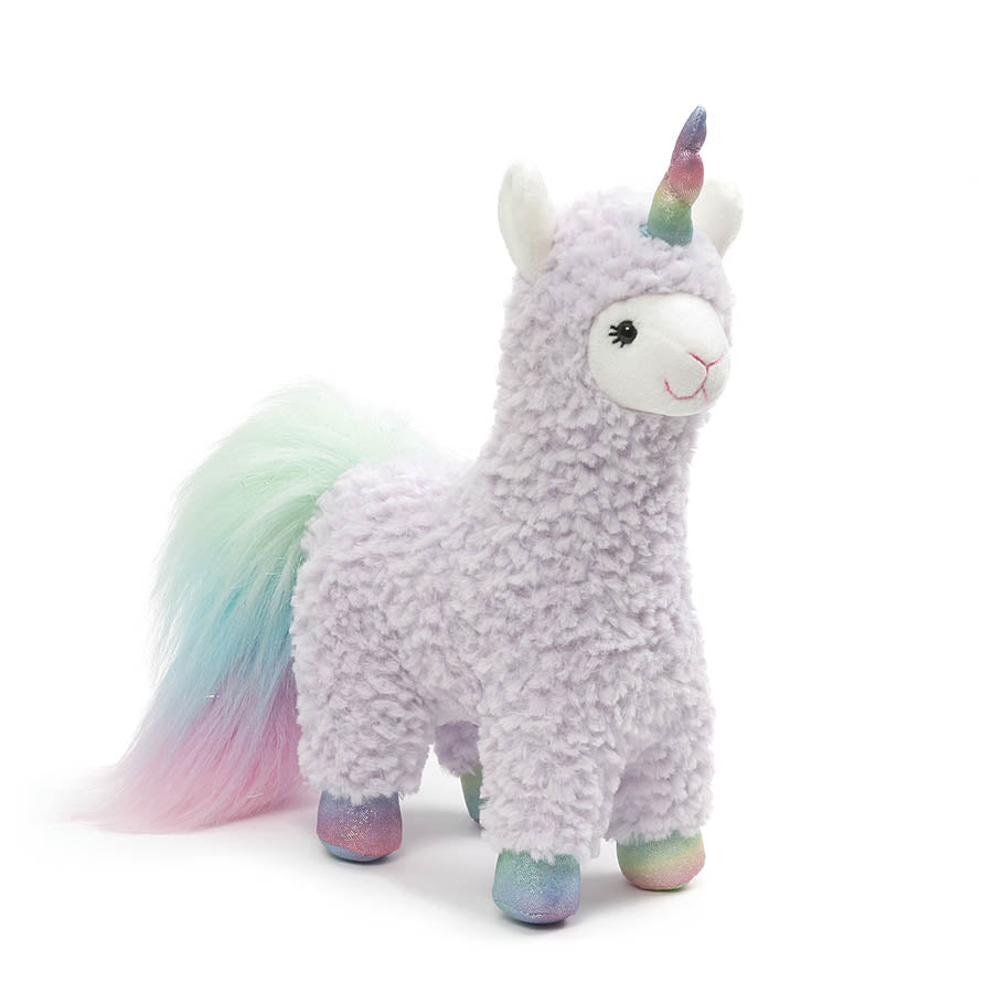 GUND Sugar Plum Llamacorn Plush Toy, Unicorn Stuffed Animal for Ages 1 and Up, Purple/Rainbow, 11"