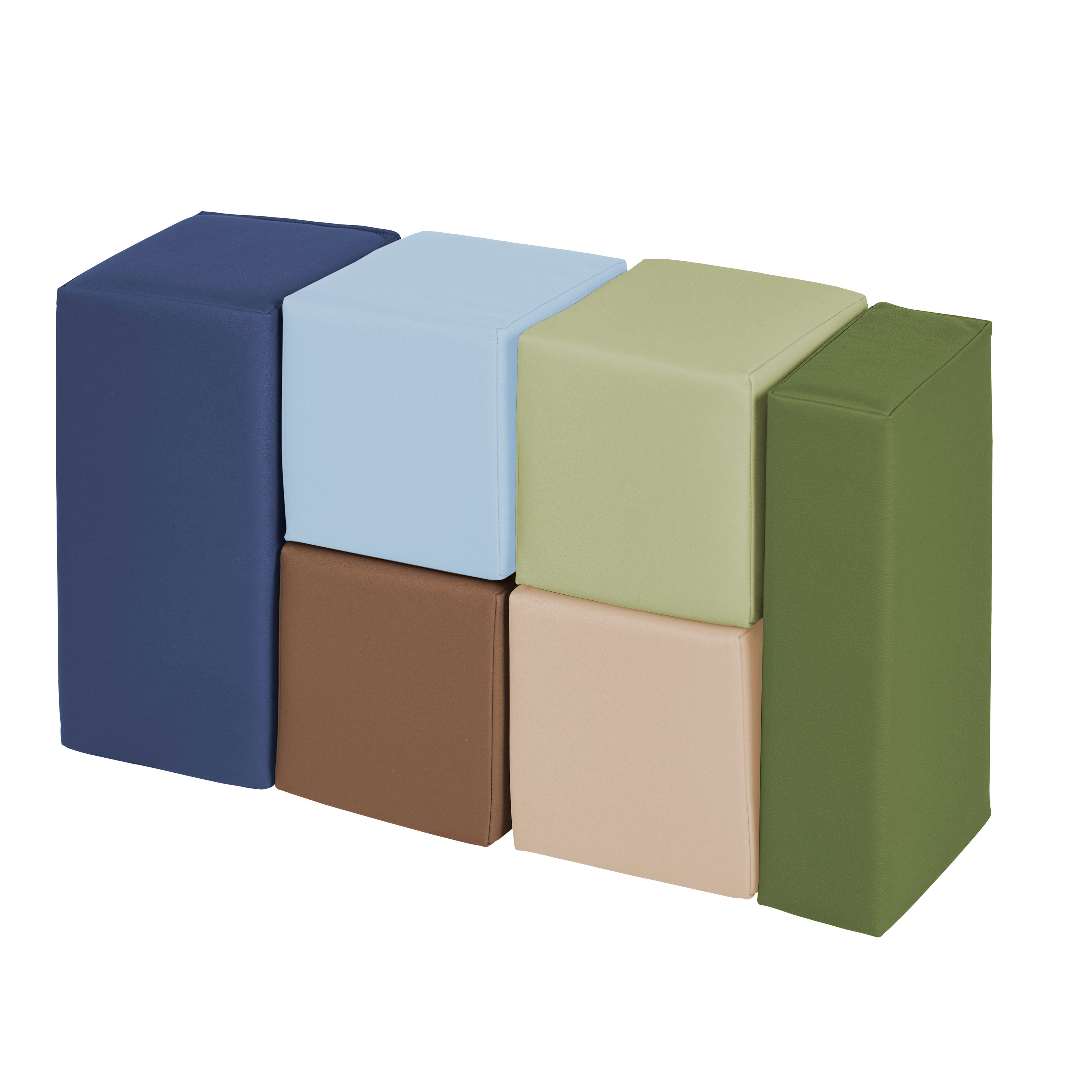 SoftScape Big Block Set, 6-Piece - Earthtone