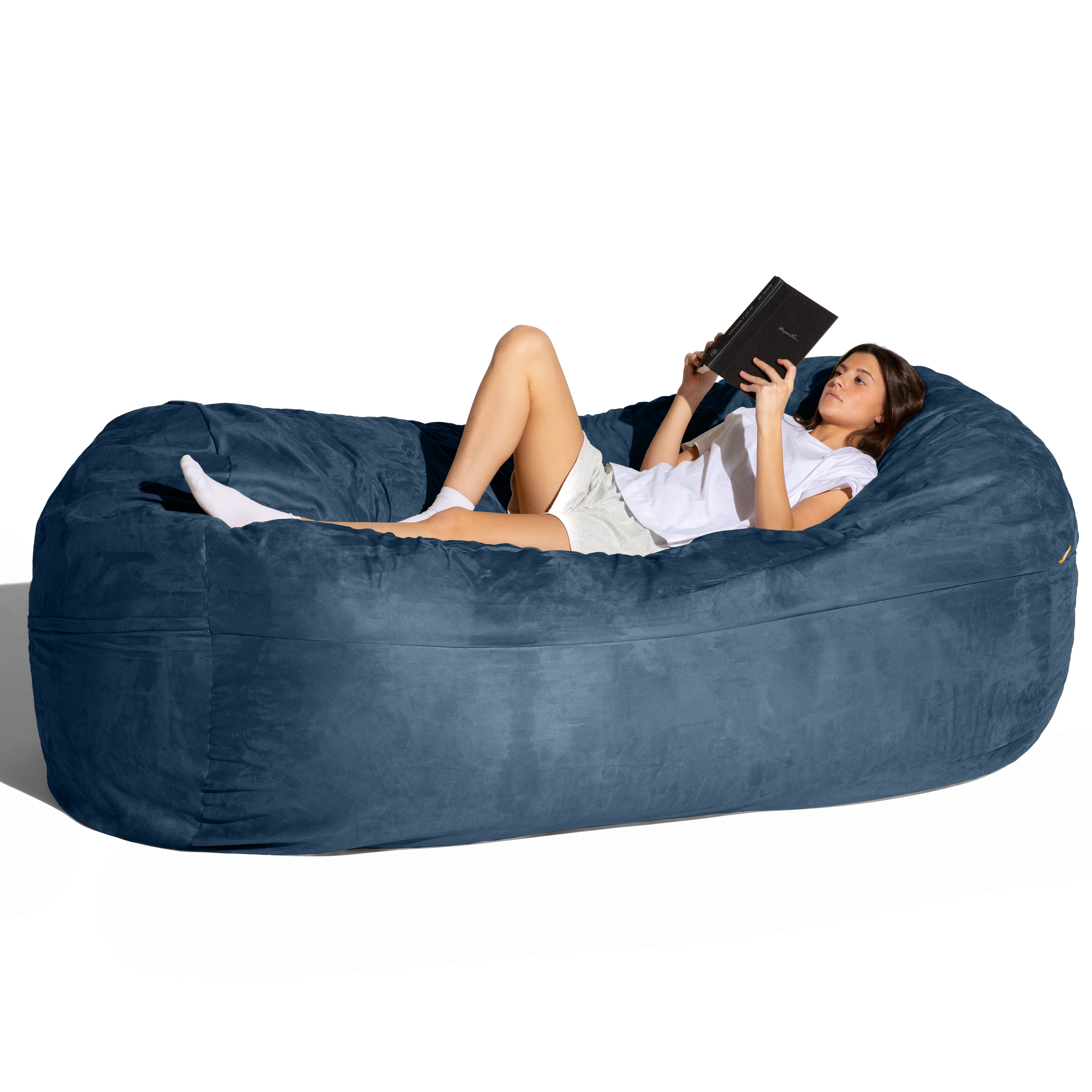 Jaxx 7 Foot Giant Bean Bag Sofa, Navy