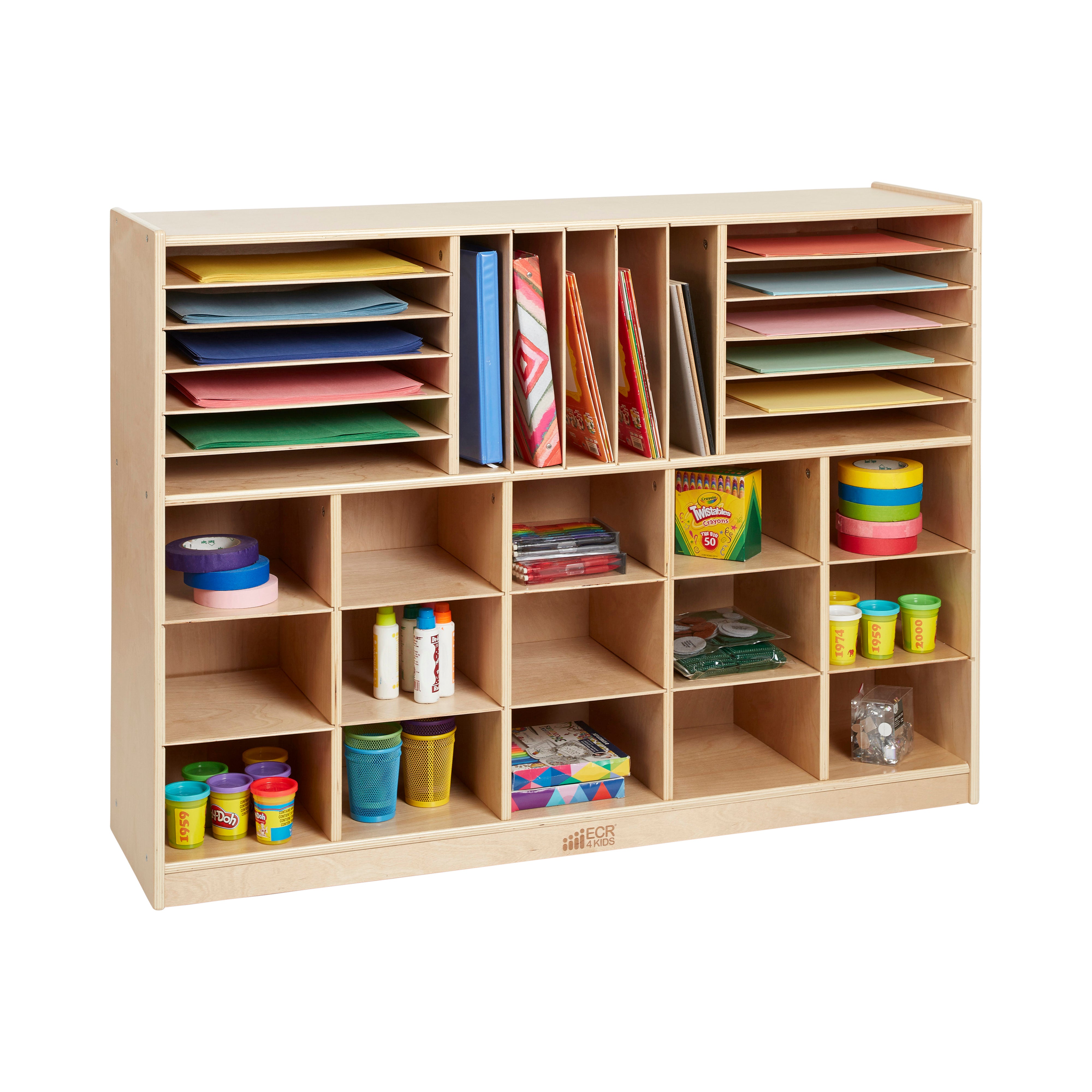 Multi-Section Storage Cabinet - Natural
