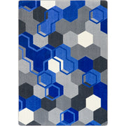 Team Up 7'8" x 10'9" area rug in color Blue
