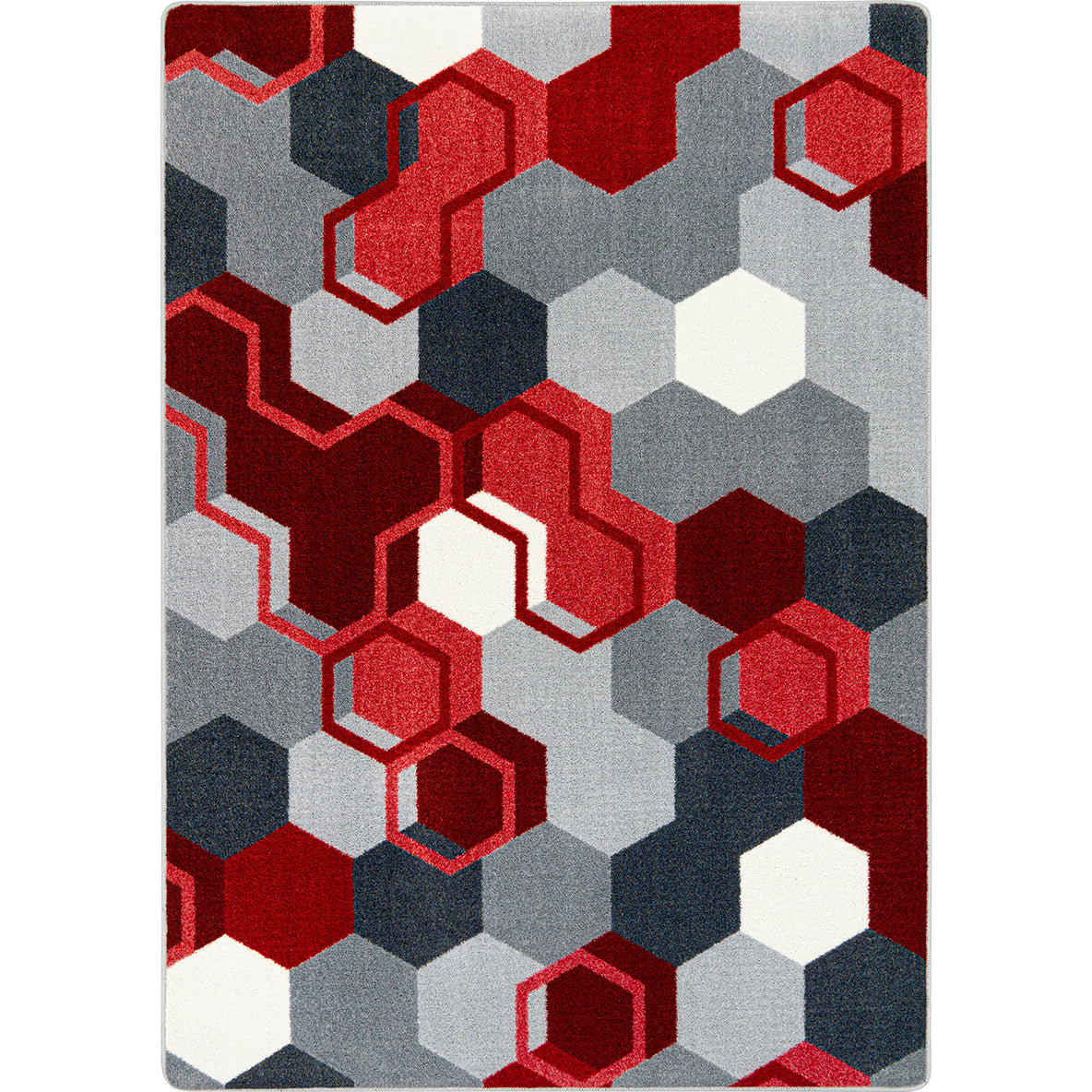 Team Up 7'8" x 10'9" area rug in color Red