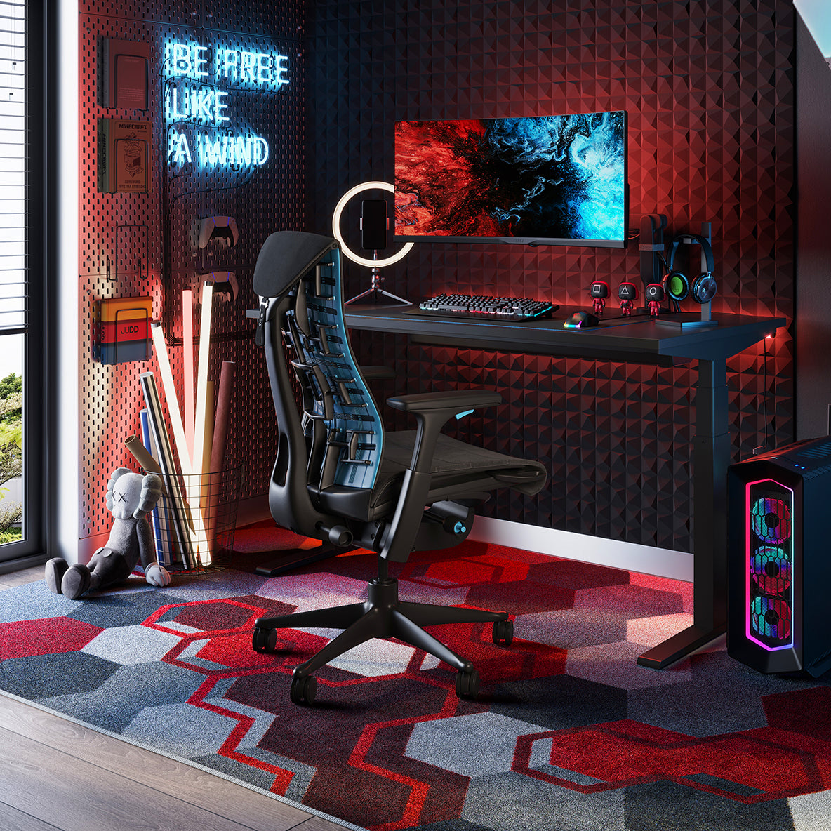 Team Up 10'9" x 13'2" area rug in color Red