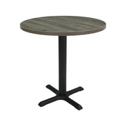 30" Round Cafe Bistro Table - Gray Wood/Black