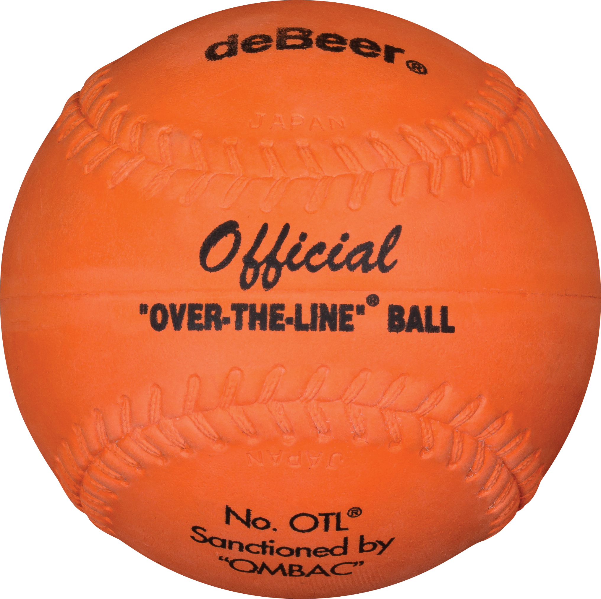 Debeer 12-Inch Orange Over The Line Softball