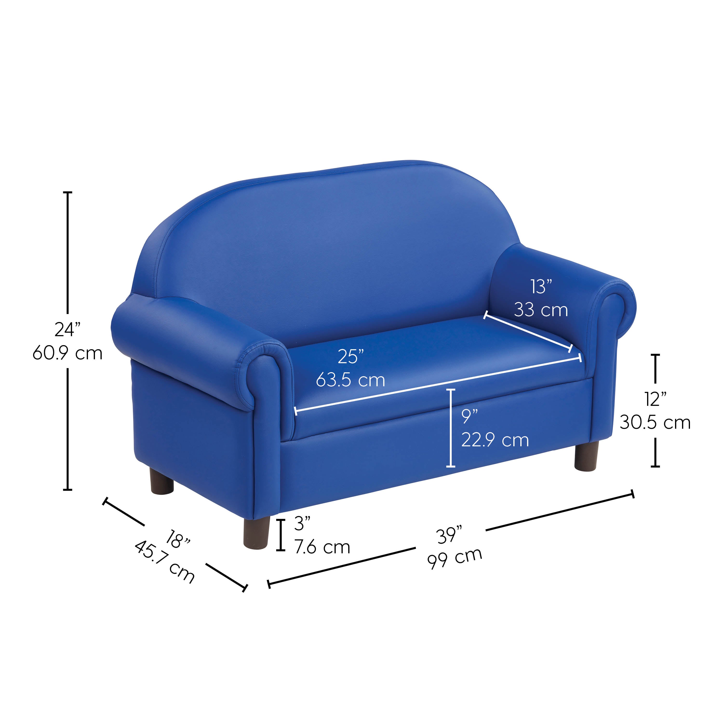 Little Lux Preschool Sofa - Blue