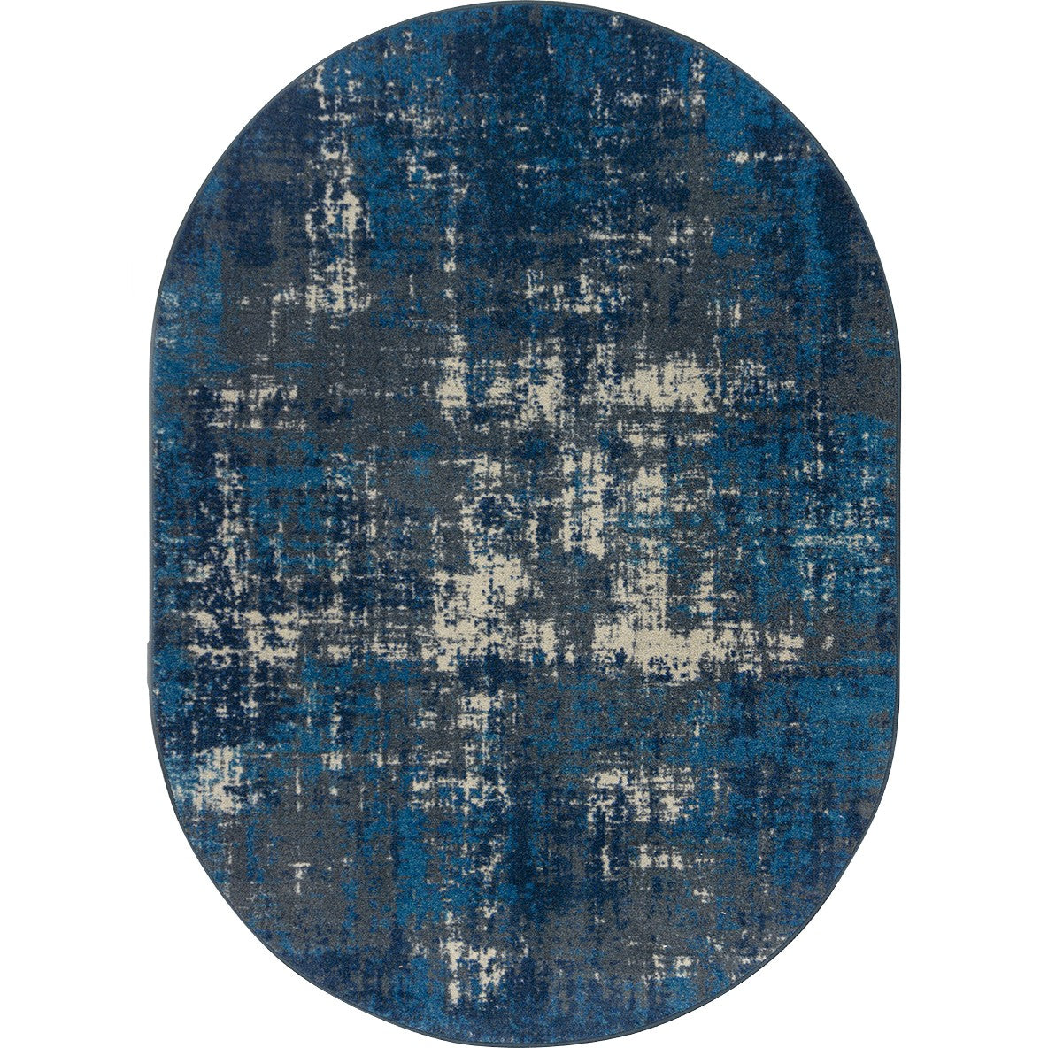 Terra Mae 10'9" x 13'2" Oval area rug in color Marine