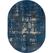 Terra Mae 10'9" x 13'2" Oval area rug in color Marine