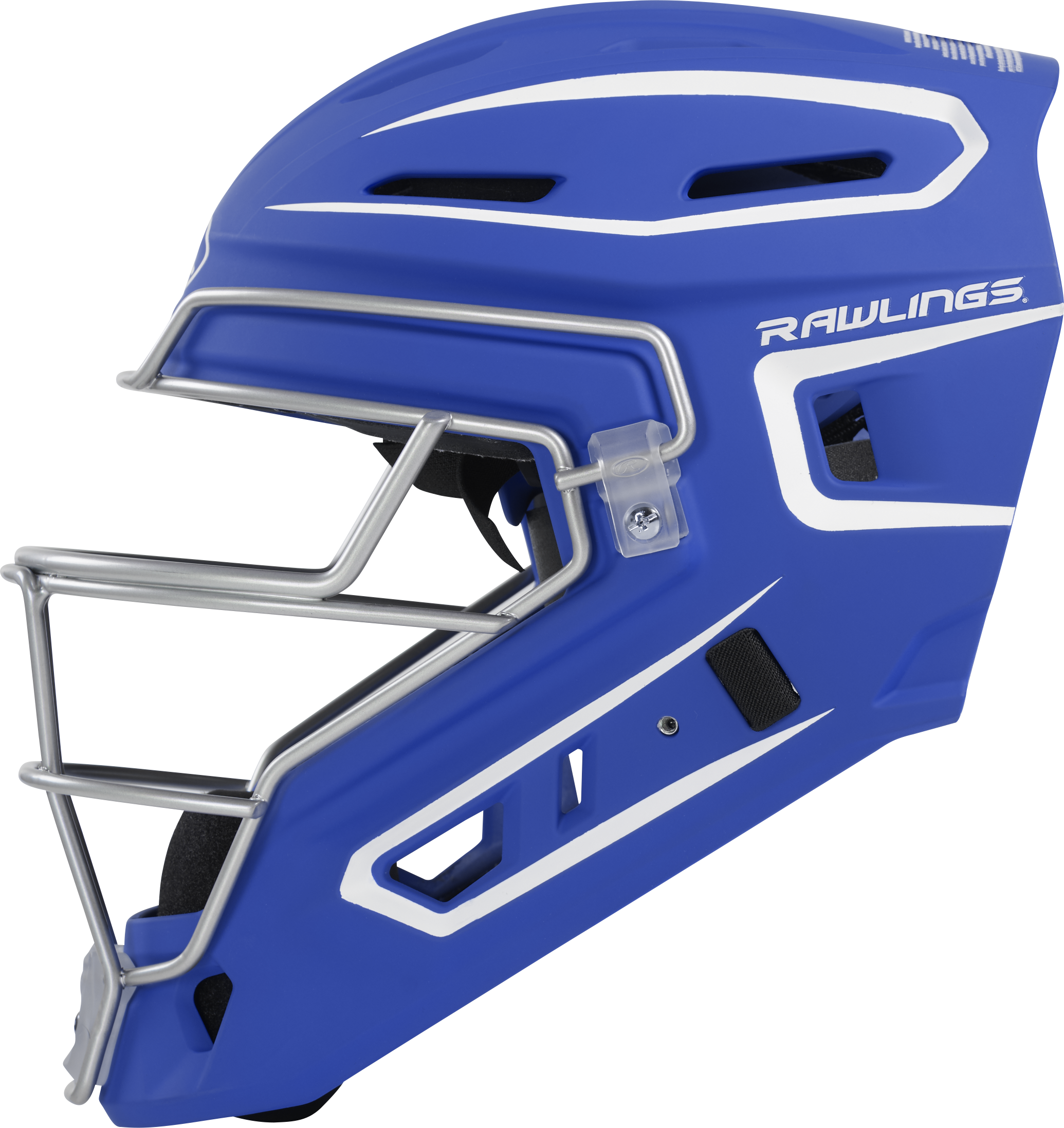 Rawlings Velo 2.0 Matte Junior Catchers Helmet - Royal/White