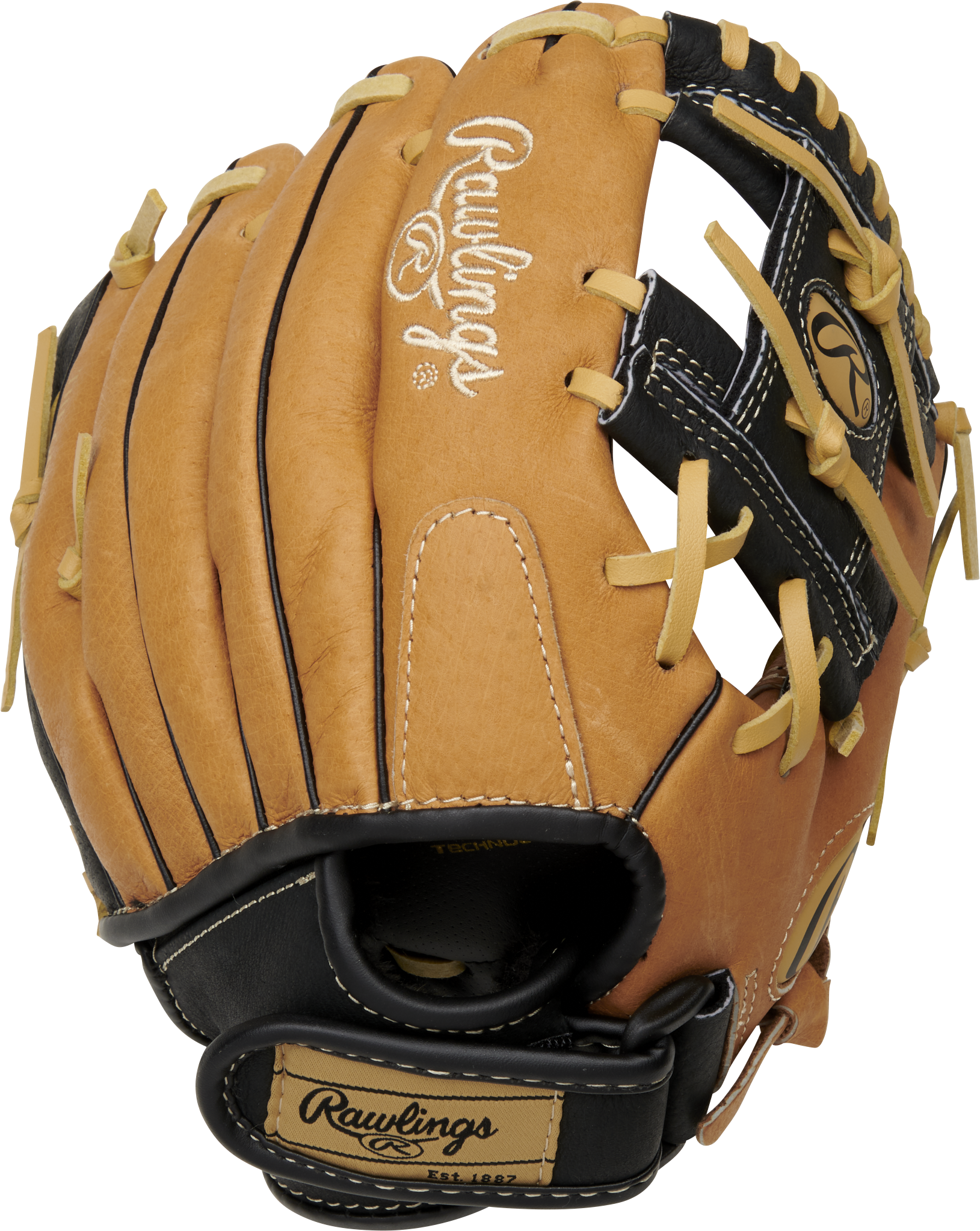 Rawlings Sure Catch Series Youth Baseball Glove 10-Inch Baseball Glove - Right Hand Thrower - Tan/Black