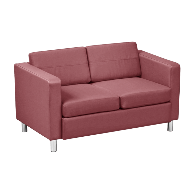 Atlantic Loveseat With Dual Charging Station In Dillon Snow Fabric