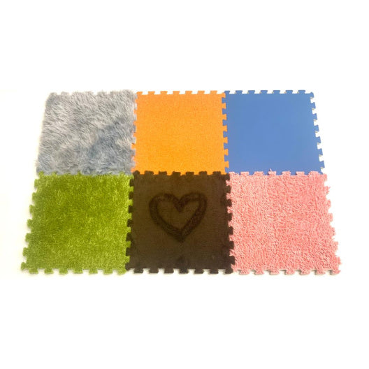Textured Floor Mat Puzzle (0.25" H x 12" W x 12" L)