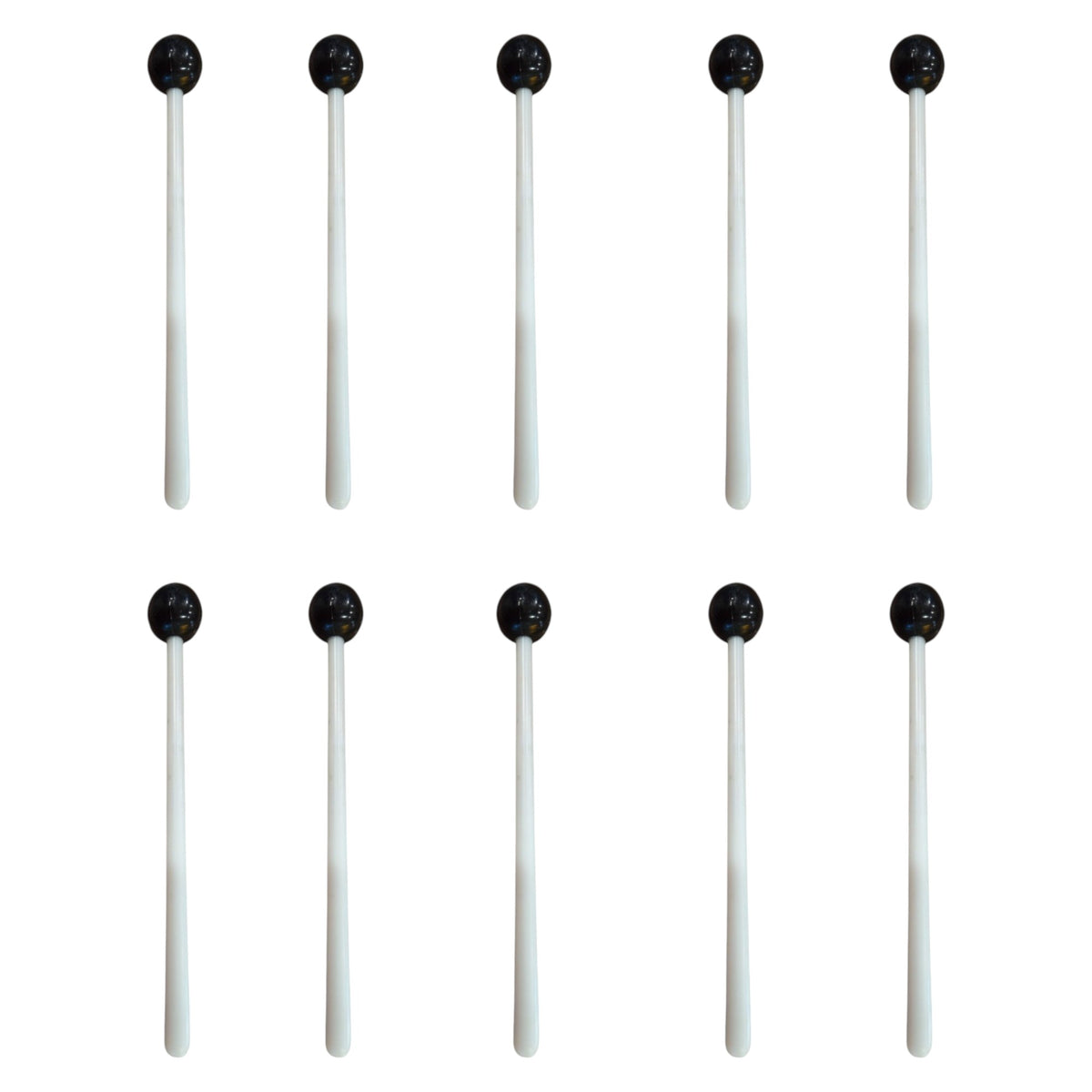 Tuning Fork Mallet, Rubber Ball, 1" Ball, 6" Handle, Pack of 10