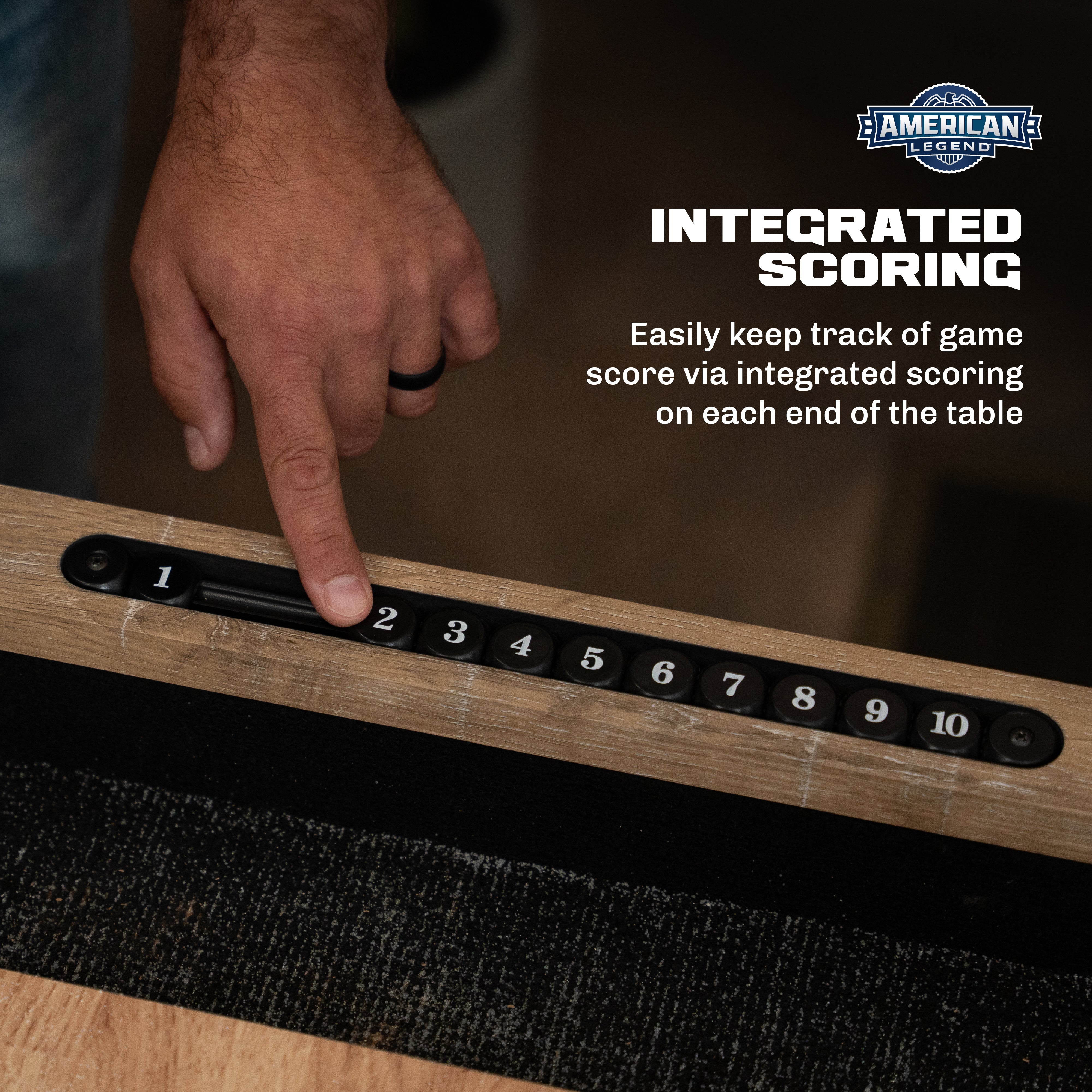American Legend Westbrook LED Shuffleboard with Buffet Top