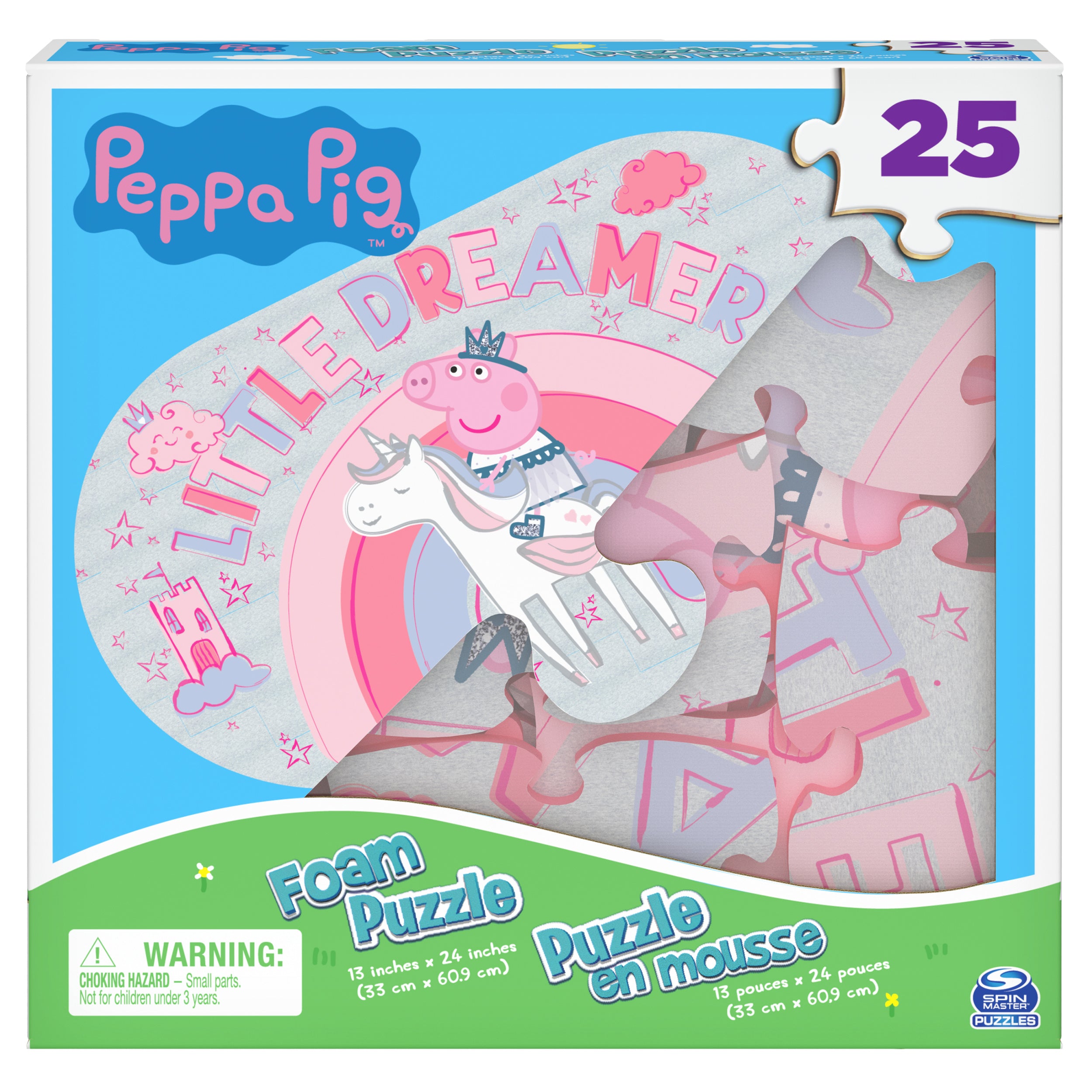 Spin Master Games 25-Piece Peppa Pig Foam Puzzle, for Families and Kids ages 4 and up