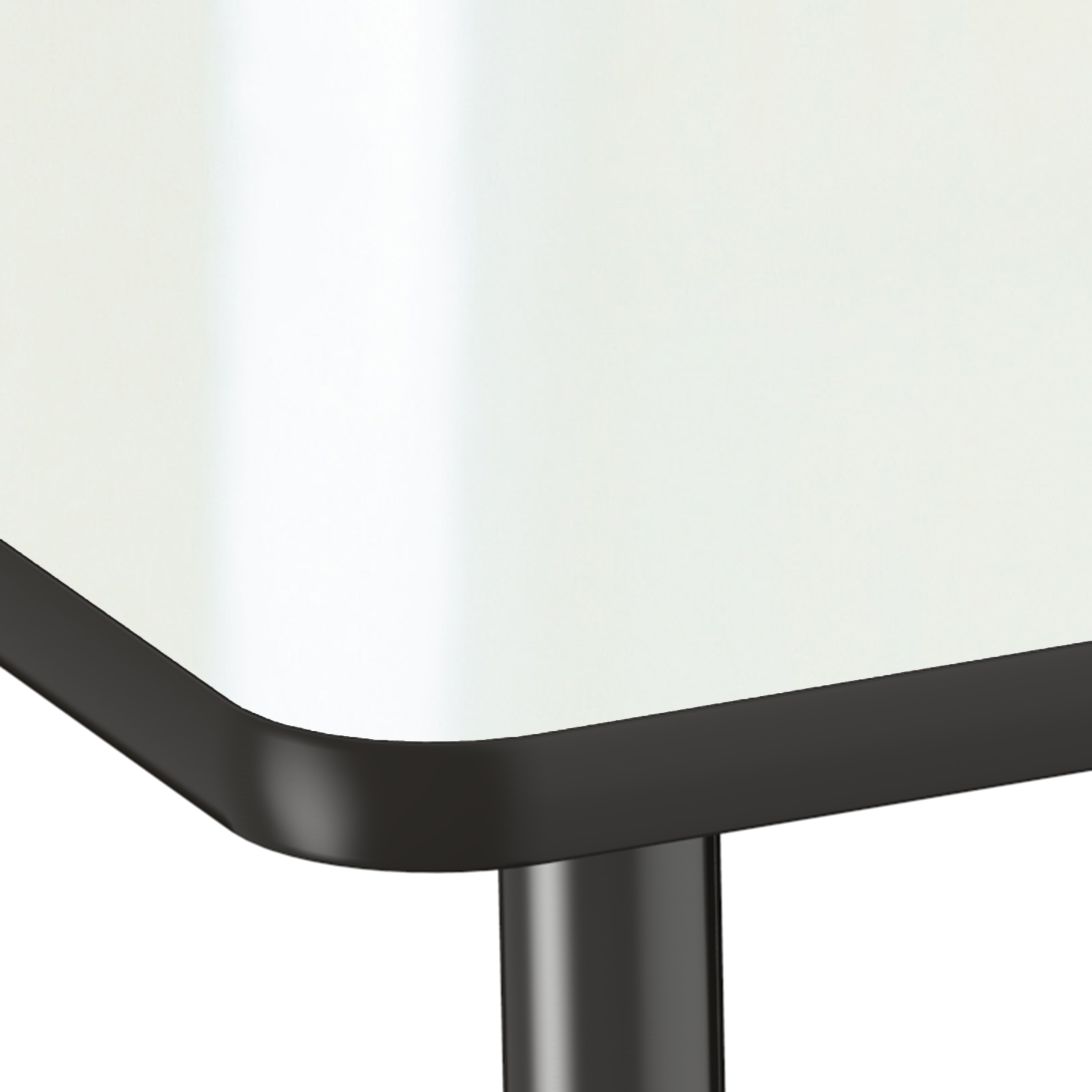 Adapte 48" Round Dry-Erase Activity Table with Adjustable Tapered Legs - Whiteboard/Black