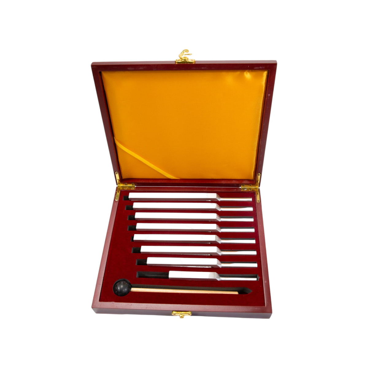 Tuning Fork Set, 8 Forks with Mallet, Aluminum, C256-C512 Hz