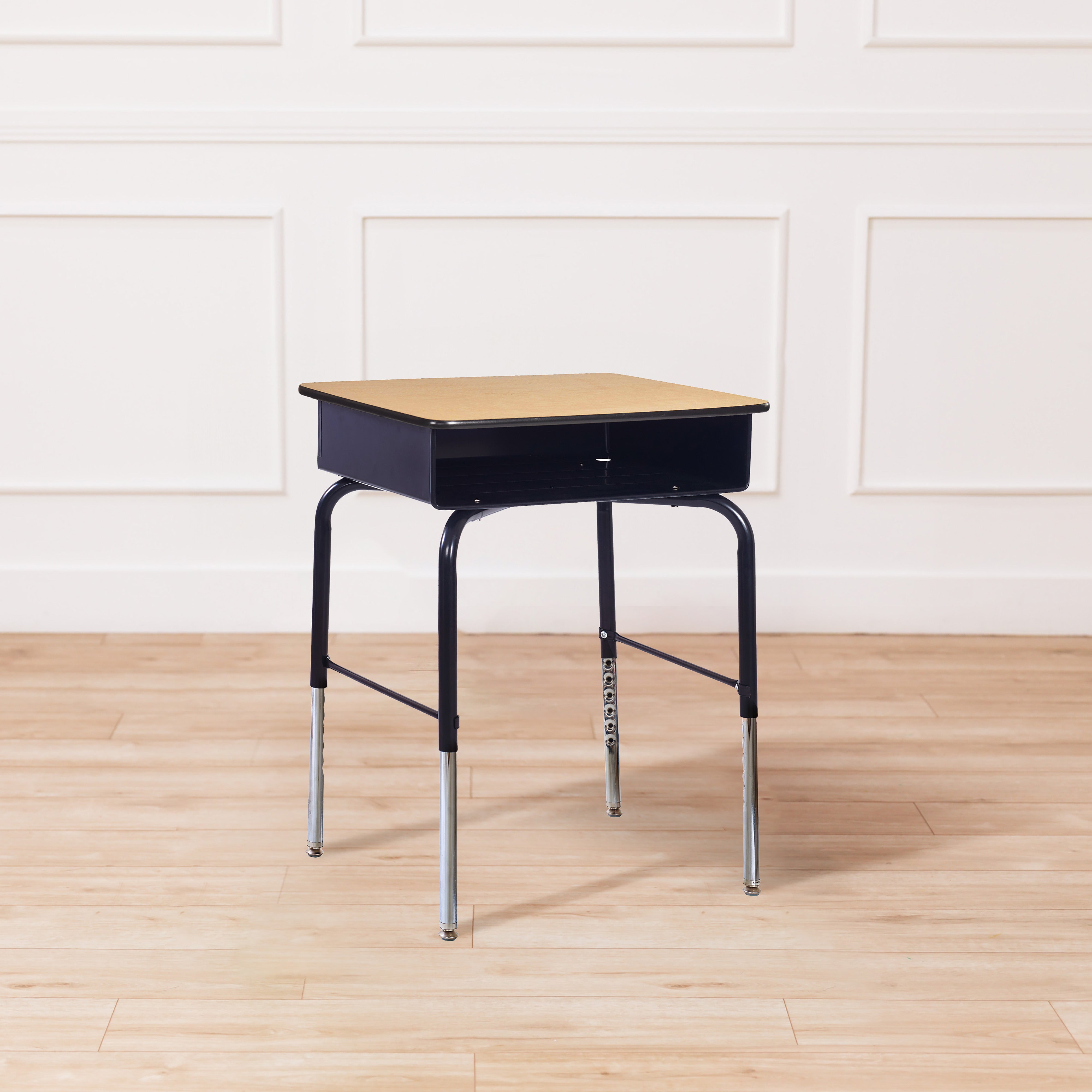 Open Front Desk with Metal Book Box Ready-to-Assemble - Oak