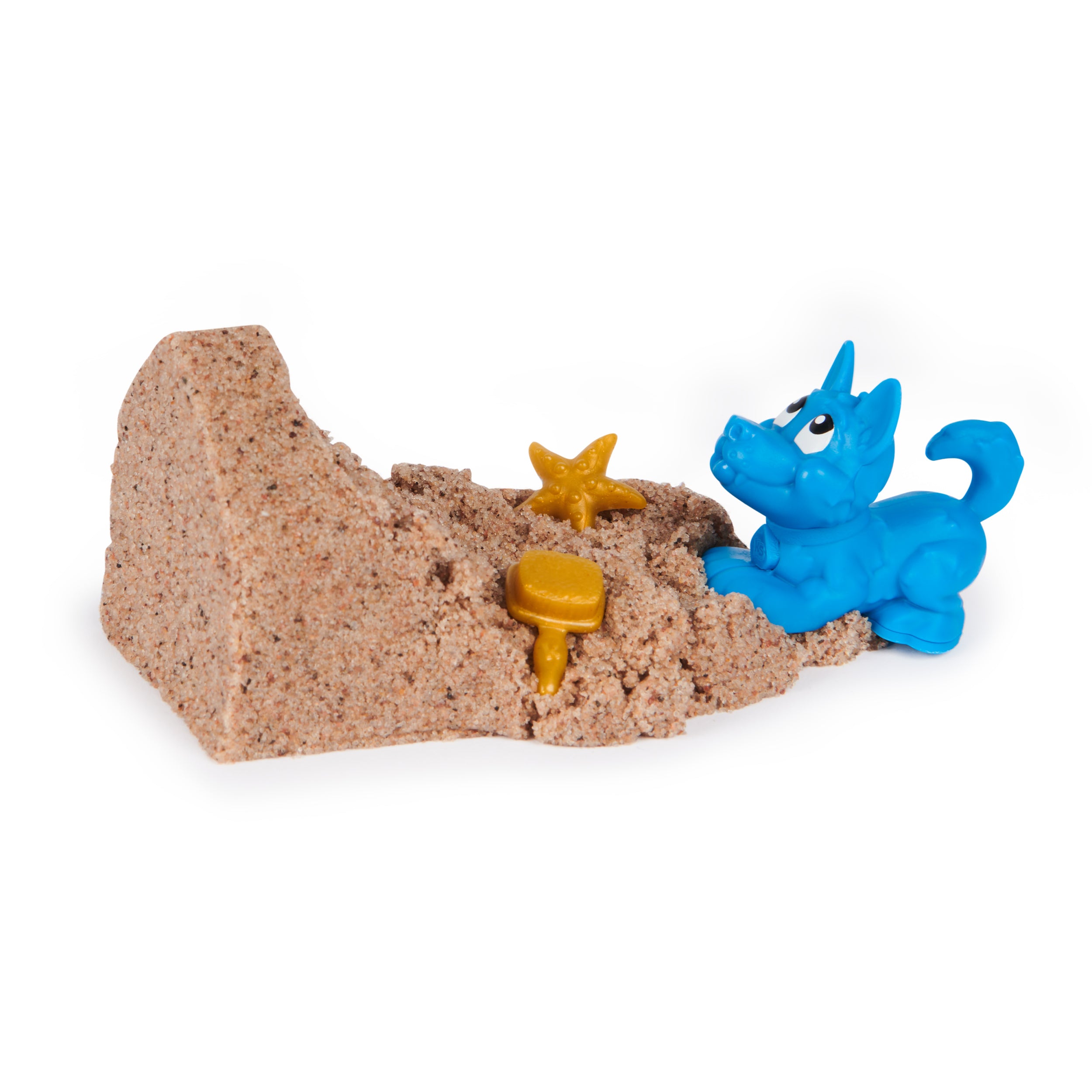 Kinetic Sand, Doggie Dig with Surprise Multipurpose Dog Tool, 6oz Beach Sand and Play Sand Storage Styles May Vary, Sensory Toys for Kids
