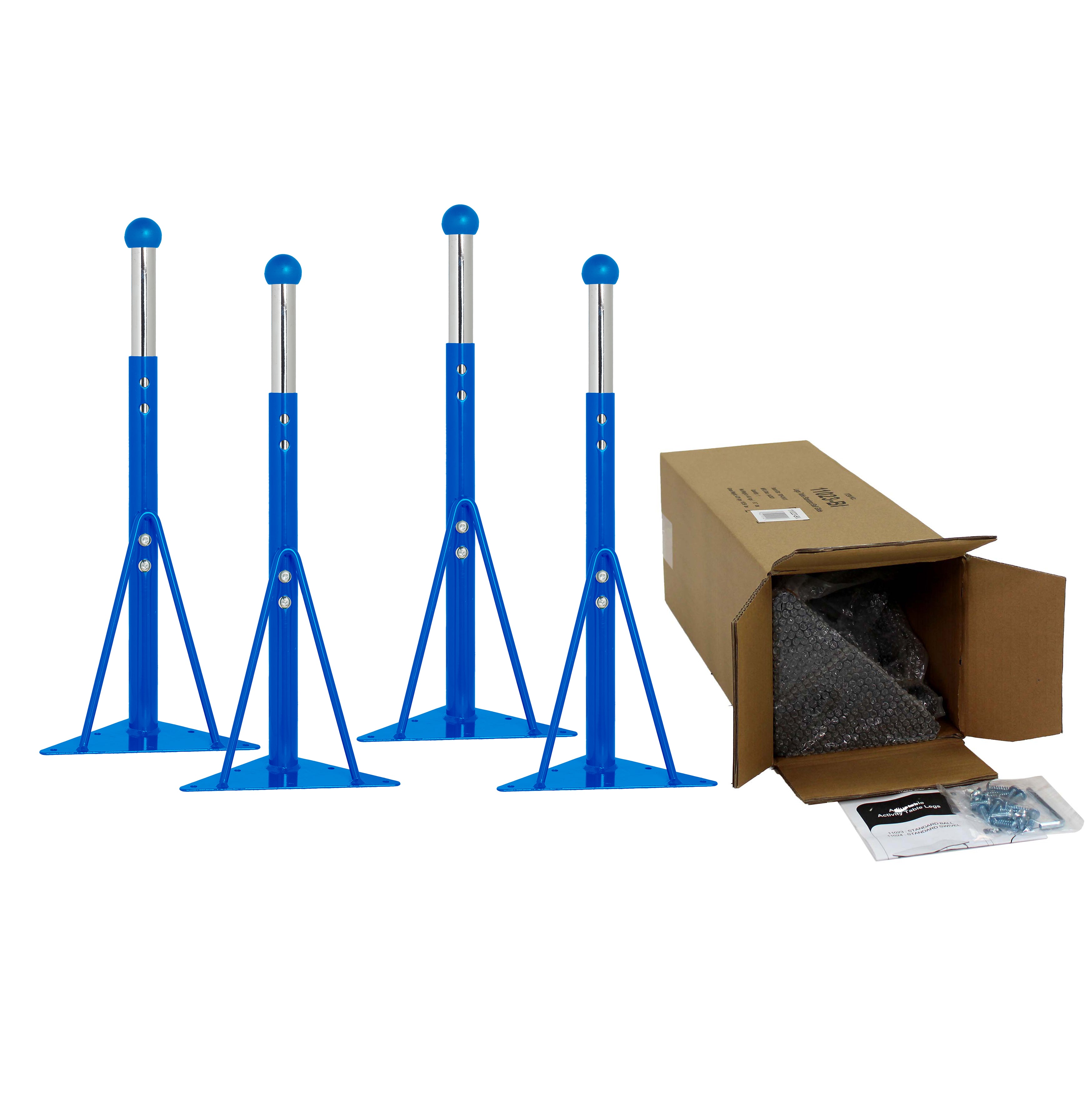 Standard Ball Glide Legs for Activity Tables, 4-Piece - Blue