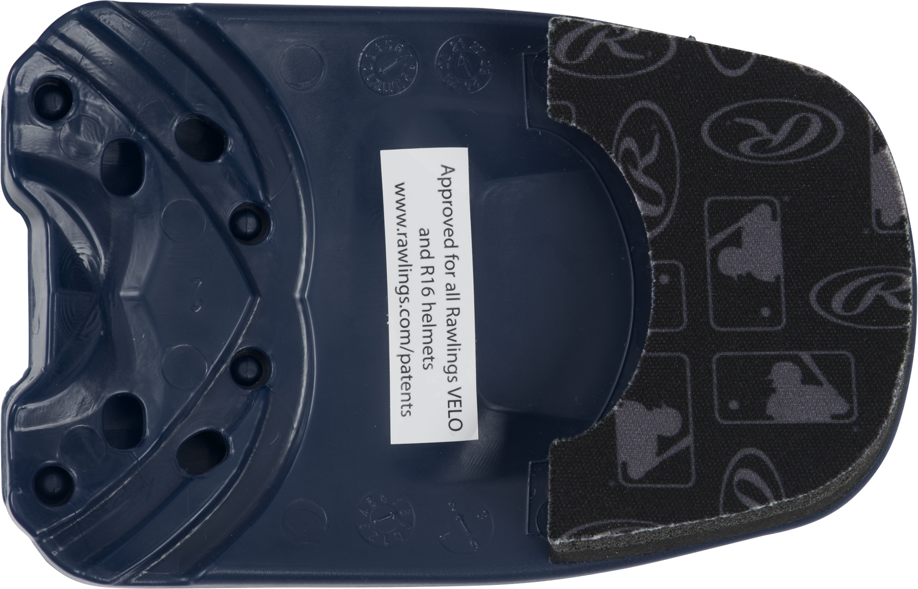 Rawlings Reversible Extension For R16 Batting Helmet - Right Handed Batter/Left Handed Batter - Navy