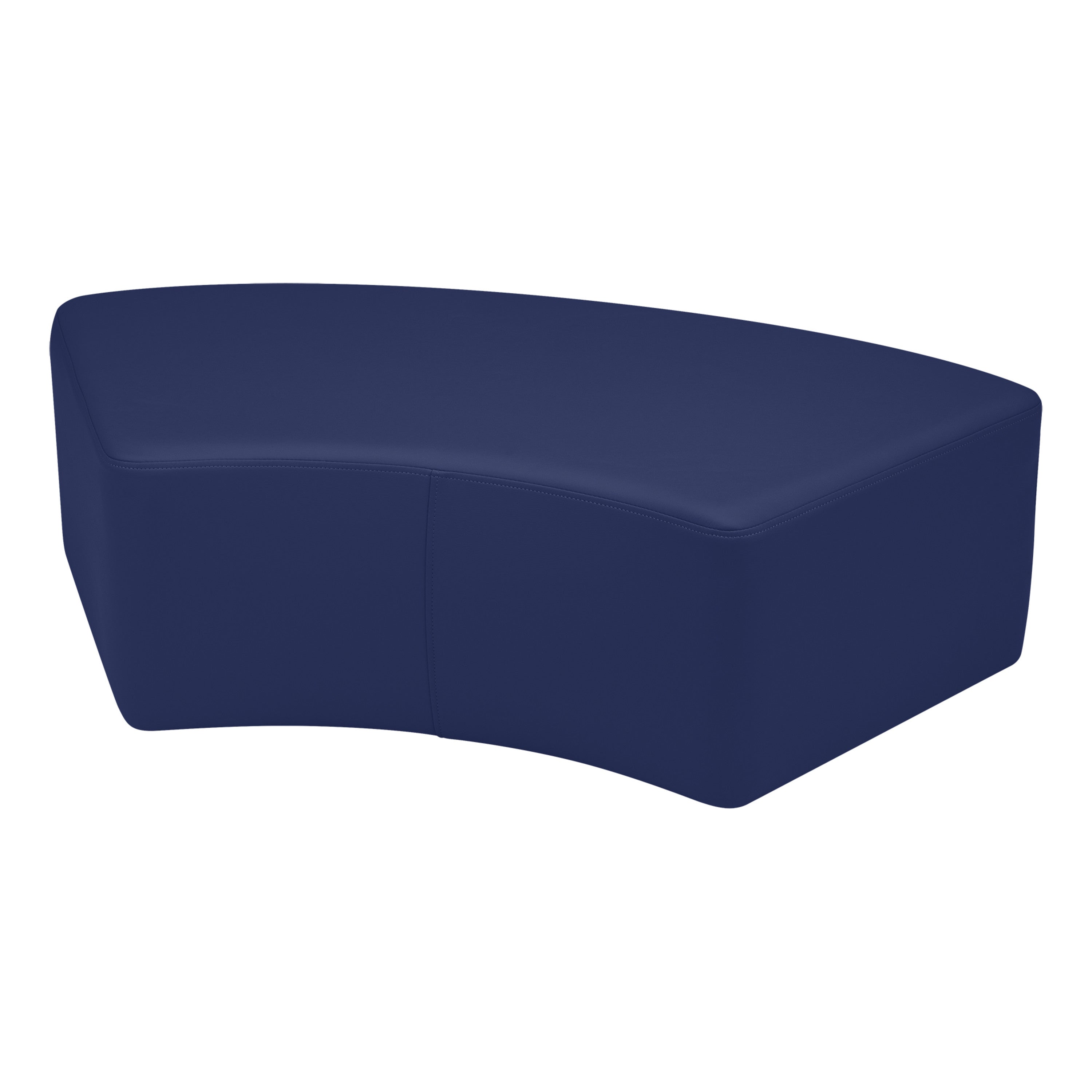 Pro Series Upholstered S Curve Ottoman 12" Height, 3-Piece - Navy
