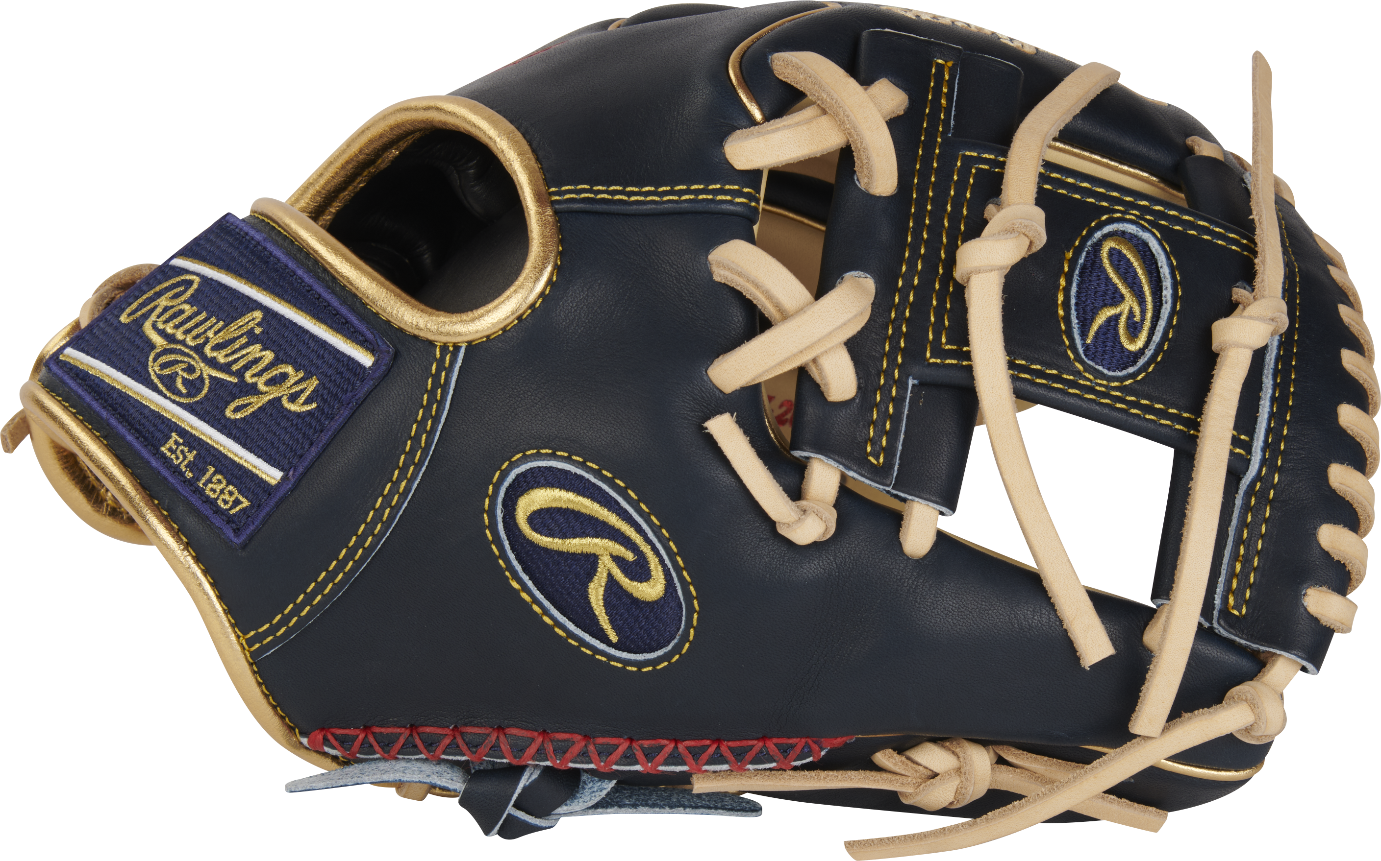 Rawlings Pro Preferred Series 11.5-Inch Baseball Glove - Right Hand Thrower - Camel/Navy
