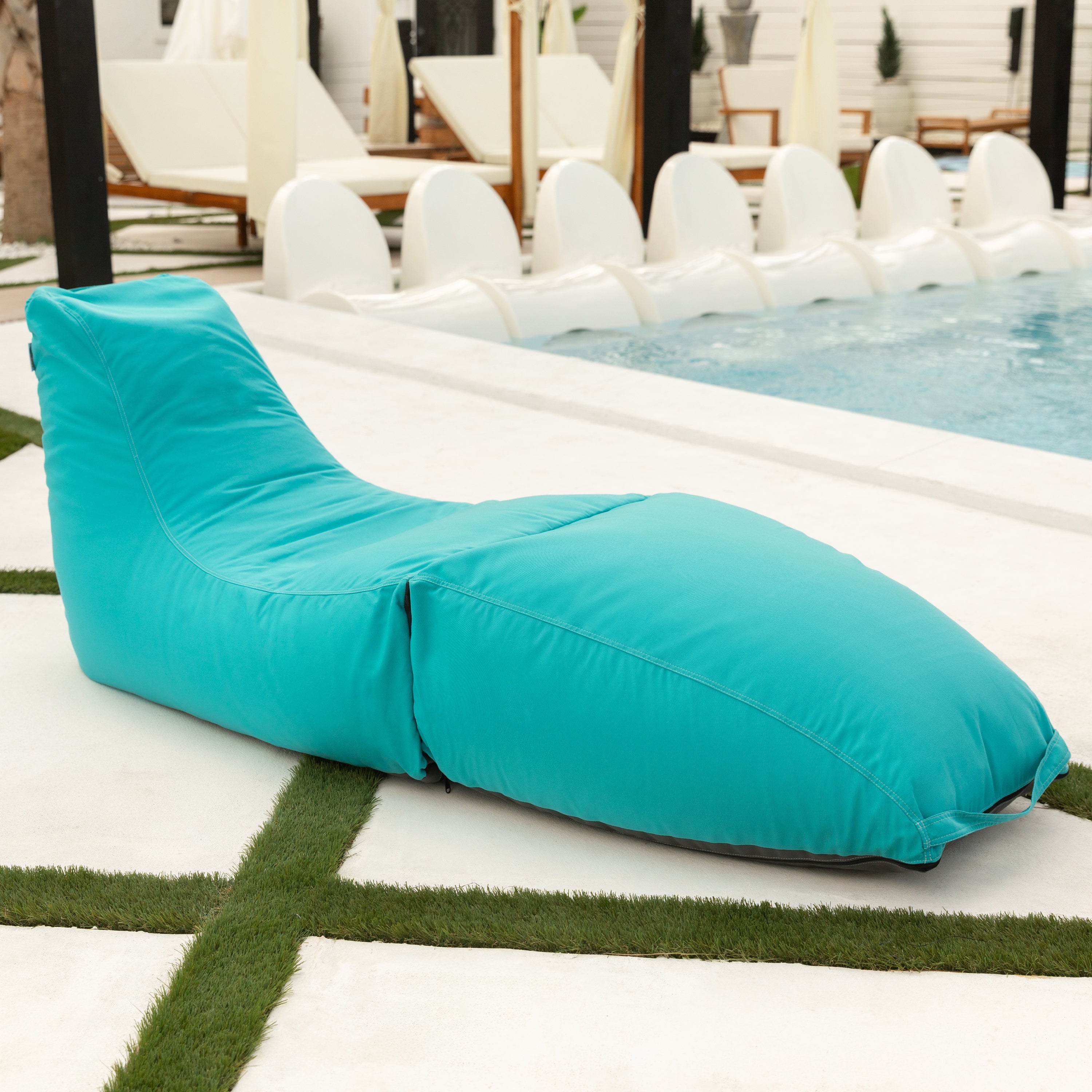 Jaxx Prado Outdoor Chaise Lounge, Light Blue