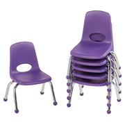 10" Stack Chair with Ball Glides - Purple