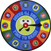 Time to Read 5'4" Round area rug in color Multi