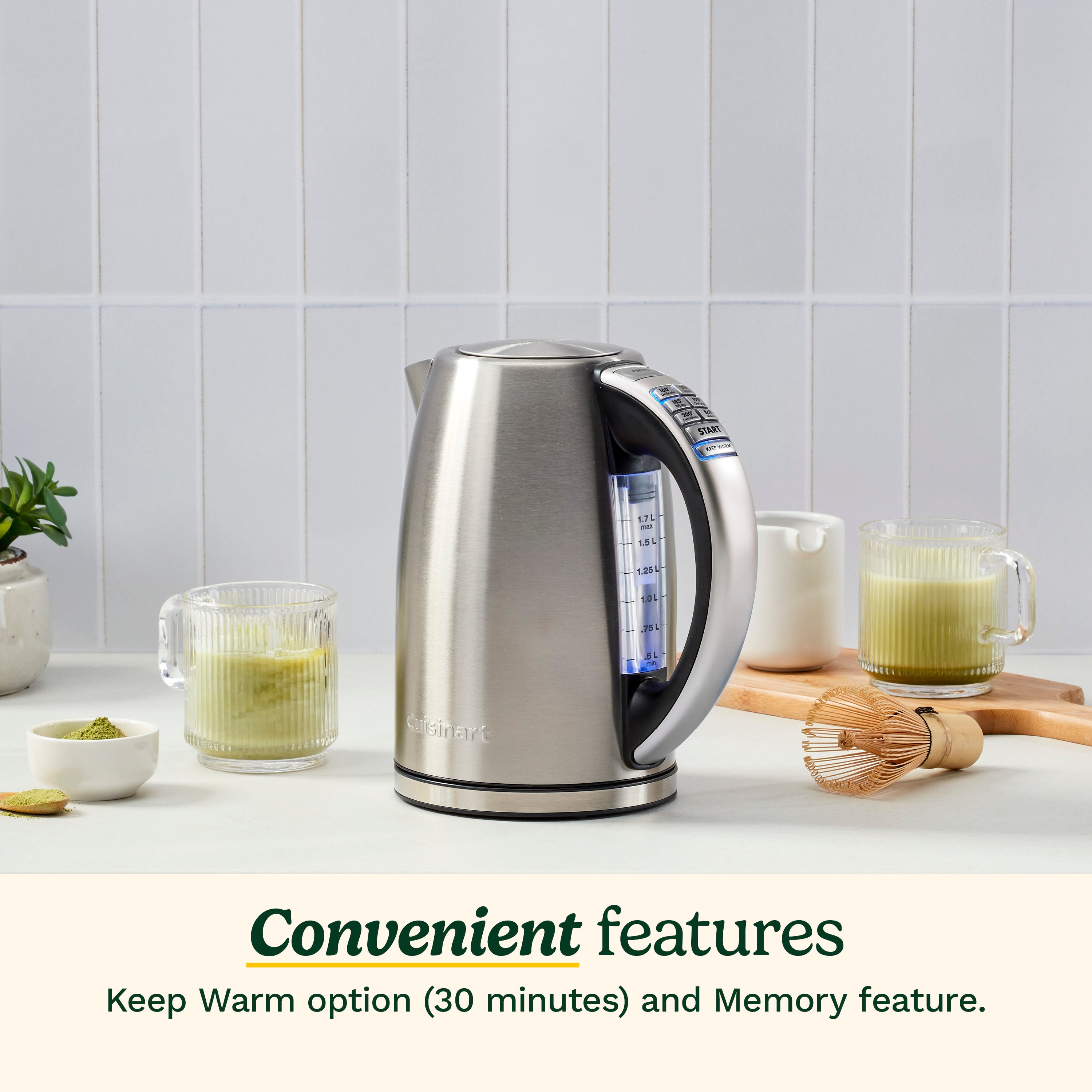 PerfecTemp® Cordless Electric Kettle - Stainless Steel P1
