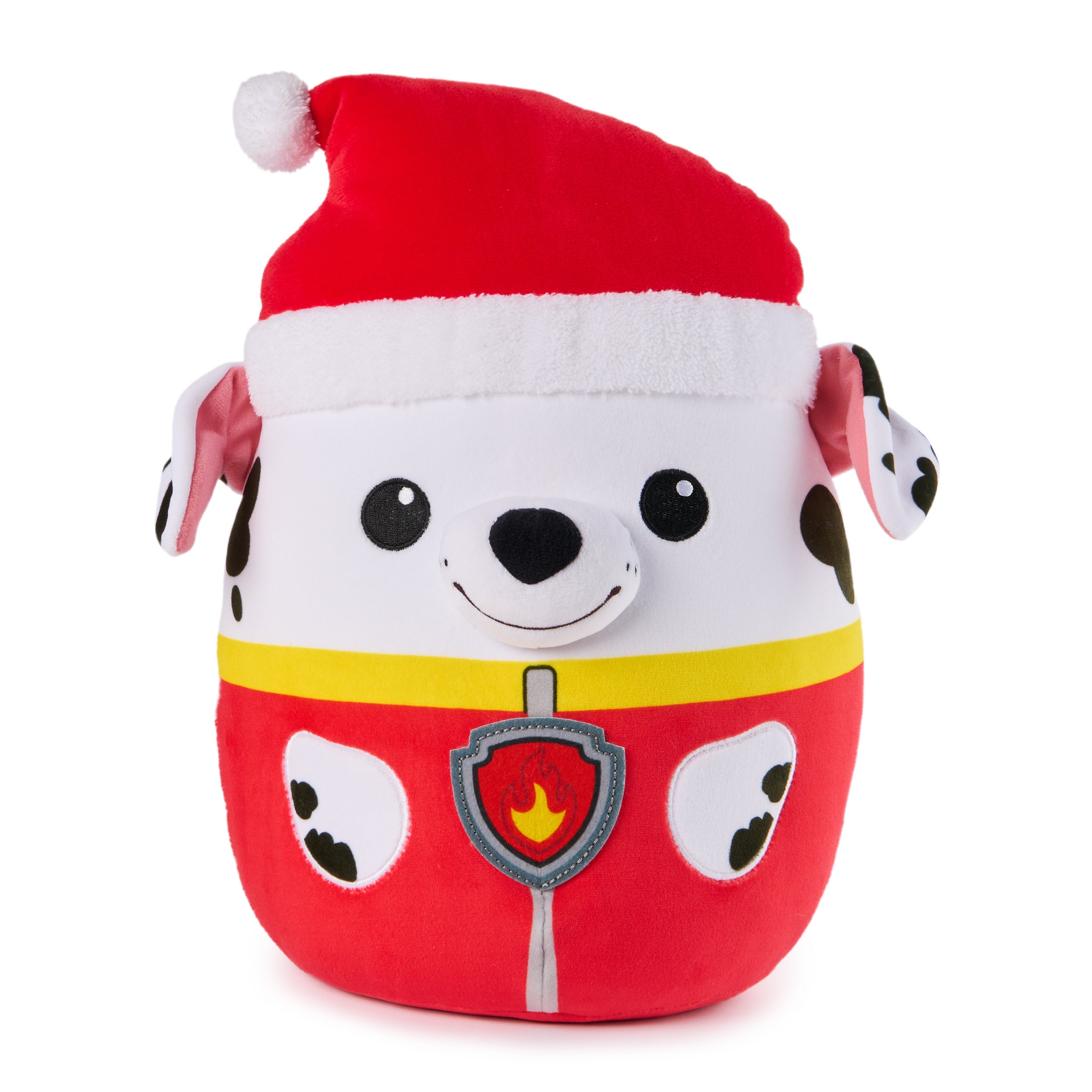 PAW Patrol Winter Holiday Marshall Squish Plush, Official Toy from the Hit Cartoon, Special Edition Squishy Stuffed Animal for Ages 1 and Up, 12”