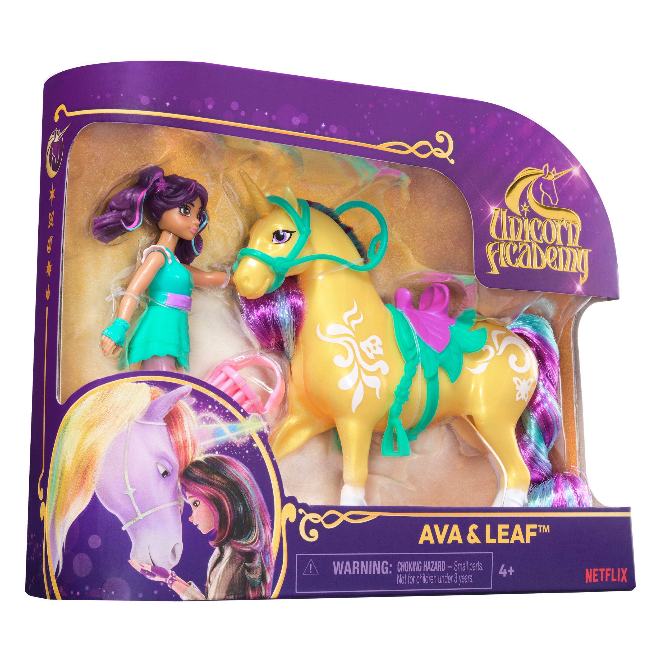 Unicorn Academy, Ava & Leaf with 2 Accessories & Hair Tool, Dolls & Unicorn Toys for Girls Ages 4 and up