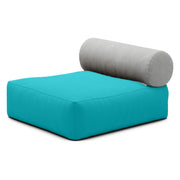 Jaxx Tybee Large Outdoor Lounge w/ Bolster and Ottoman - Sunbrella Cancun