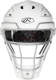 Rawlings Velo 2.0 Matte Senior Catchers Helmet - White/Silver