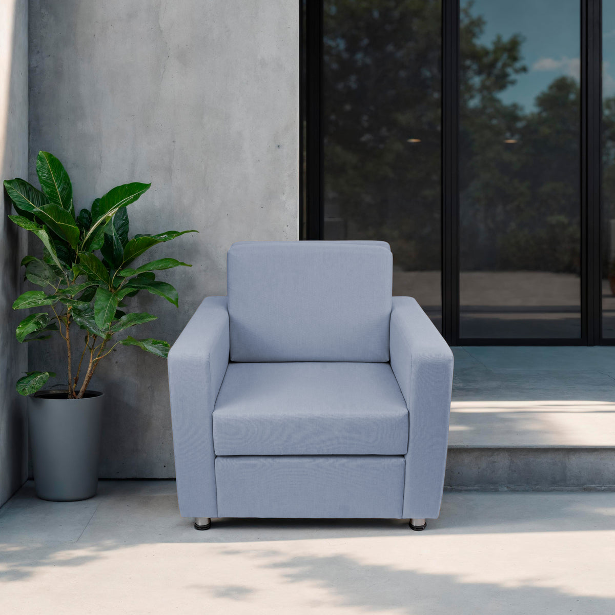 Outdoor Chair with Sunbrella - Canvas Haze