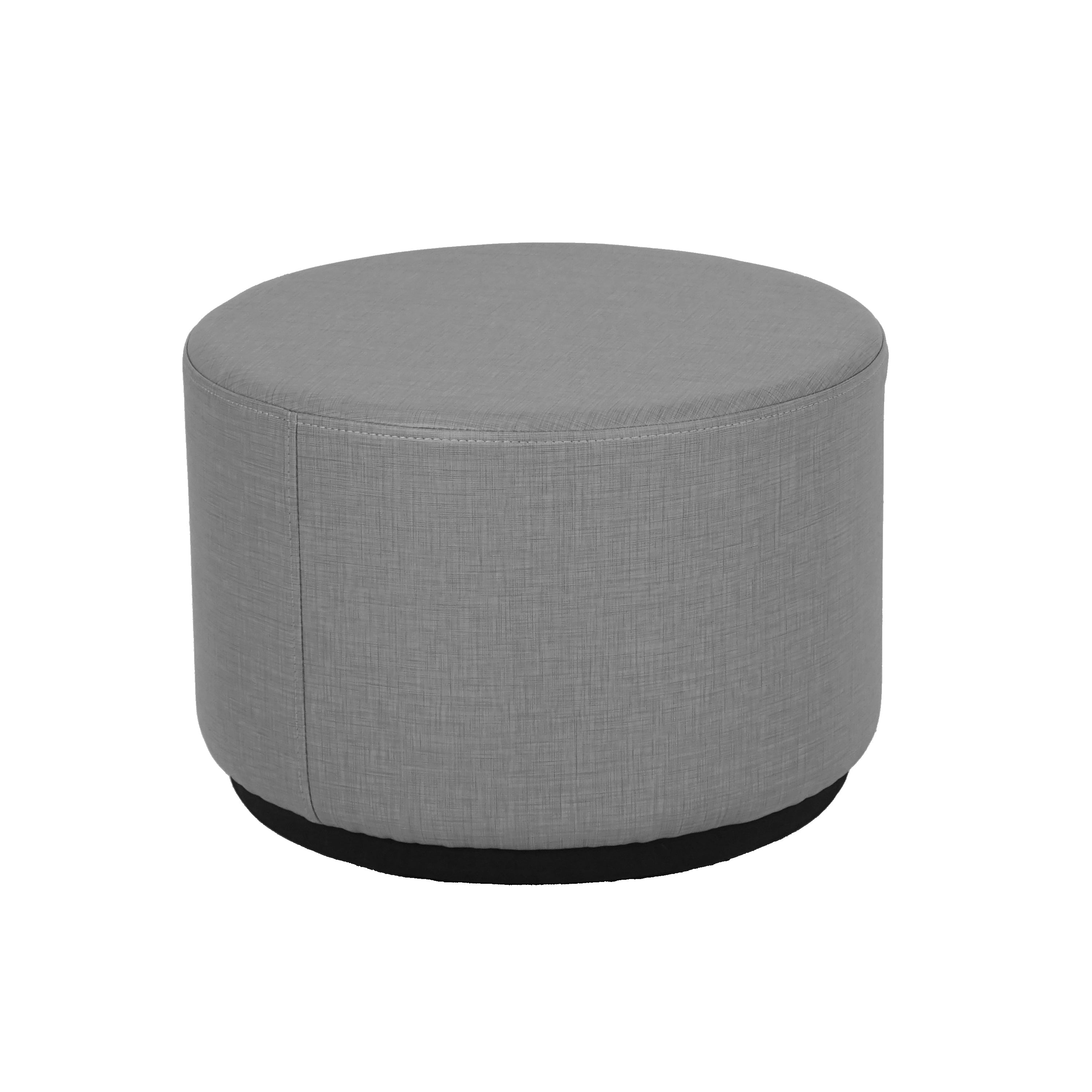 Pro Series Upholstered 18" Round Ottoman Rocker 12" Height - Slate Gray Crosshatch