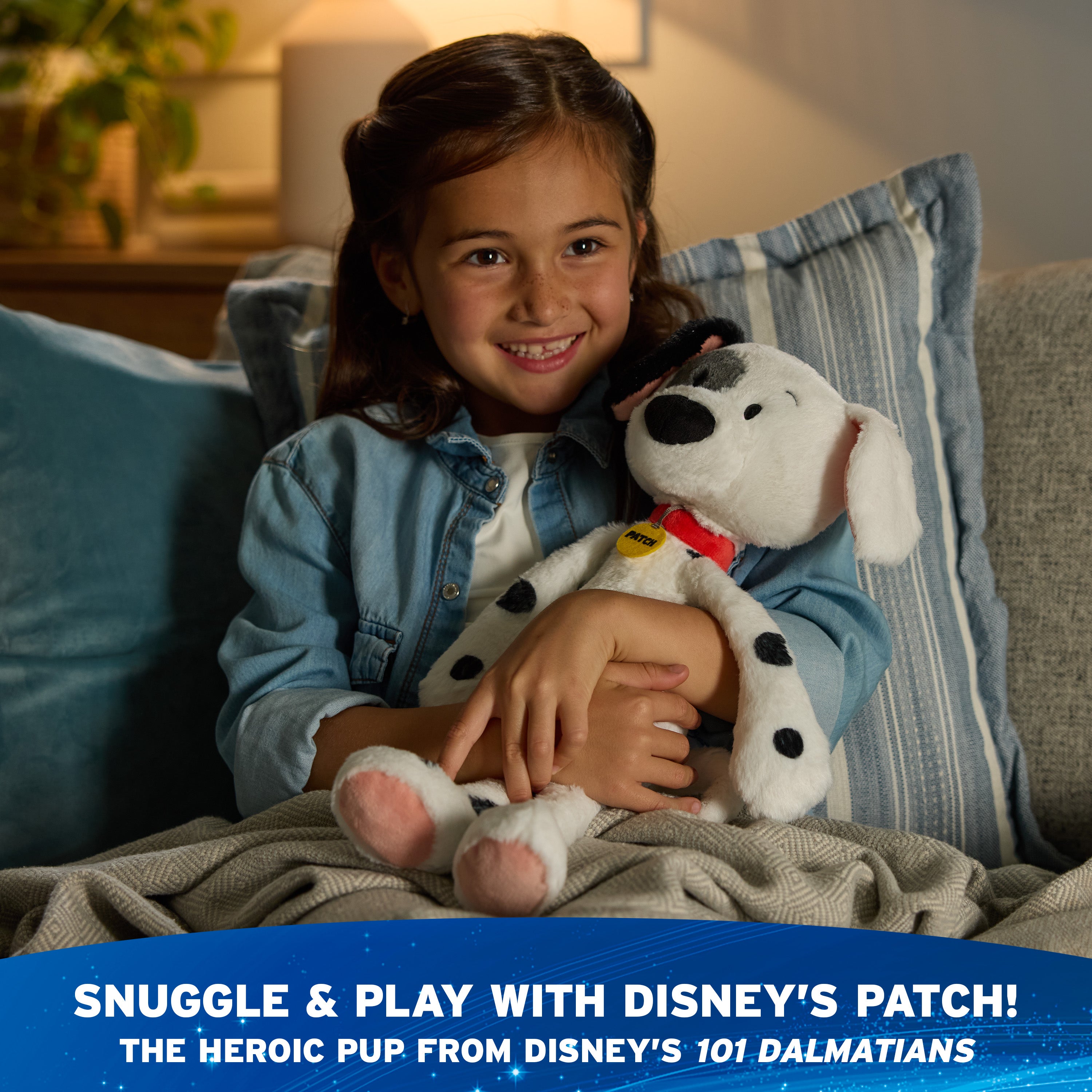GUND Disney Official Patch Toothpick Plush, 101 Dalmatians, Puppy Stuffed Animal for Ages 1 and Up, White, 15”