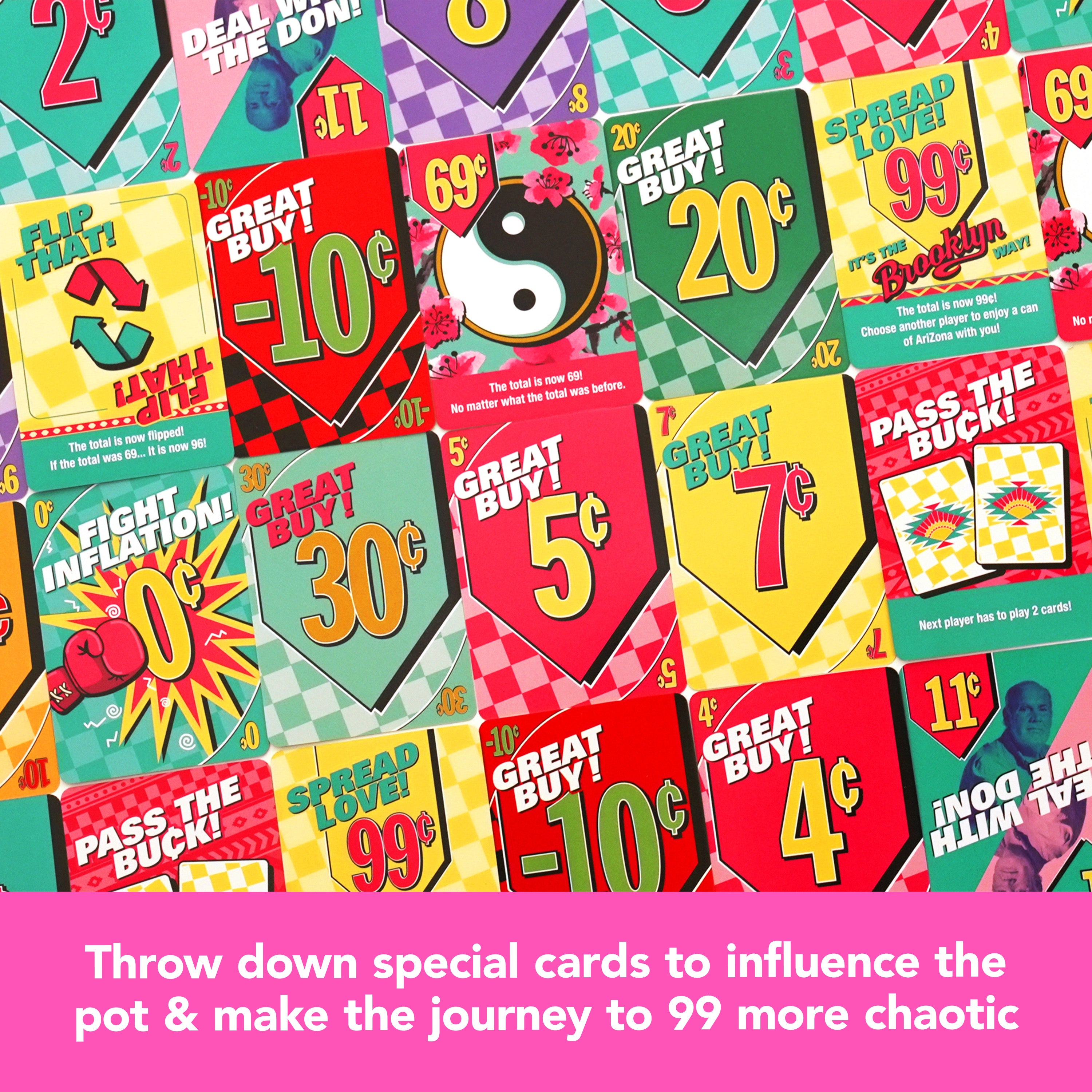 Spin Master Games, Arizona 99: The Game – The Official AriZona Iced Tea Party Game, Card Games for Family Game Night, 2-10 Players, Ages 10 and up